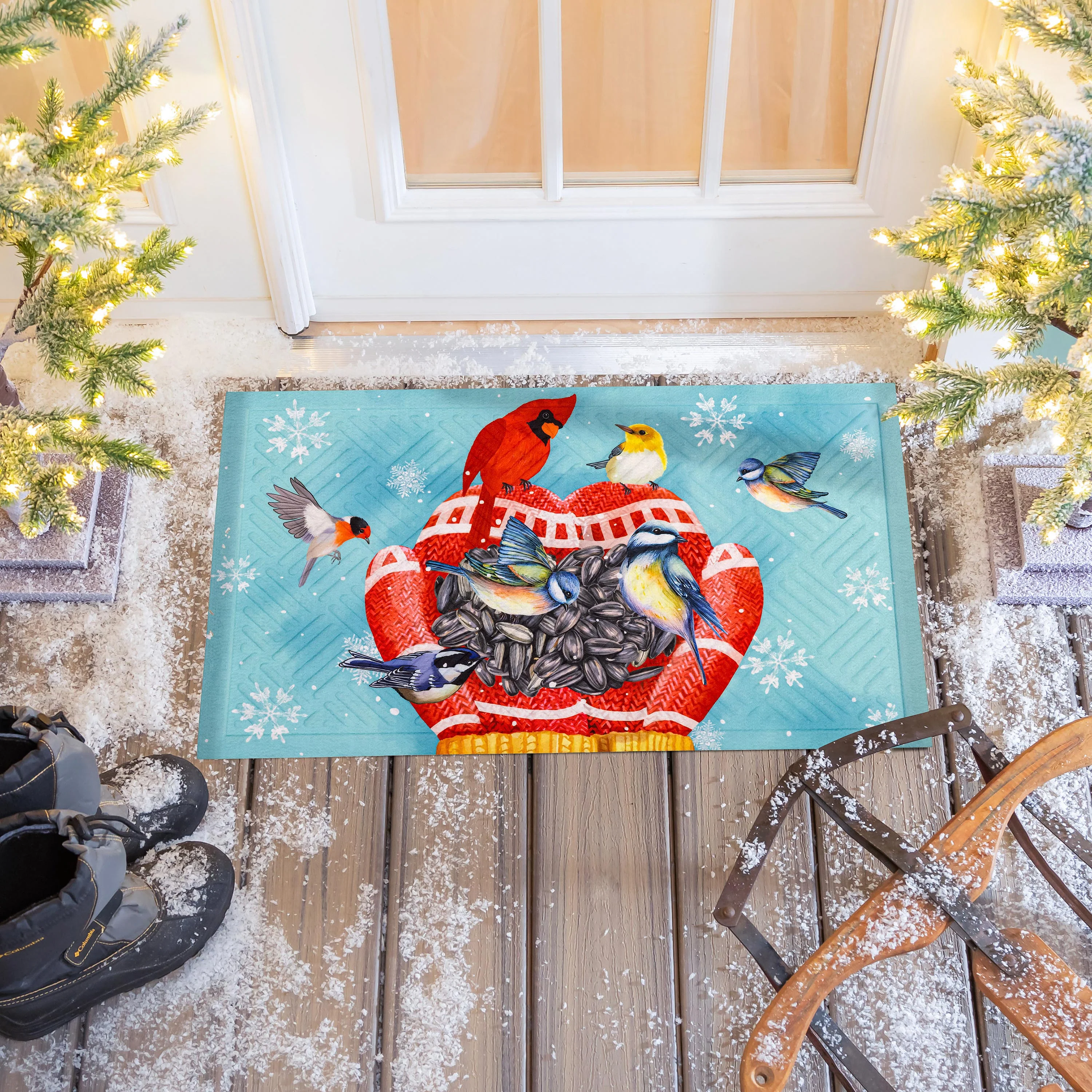 Welcome Bird Friends Embossed Mat - Image 2
