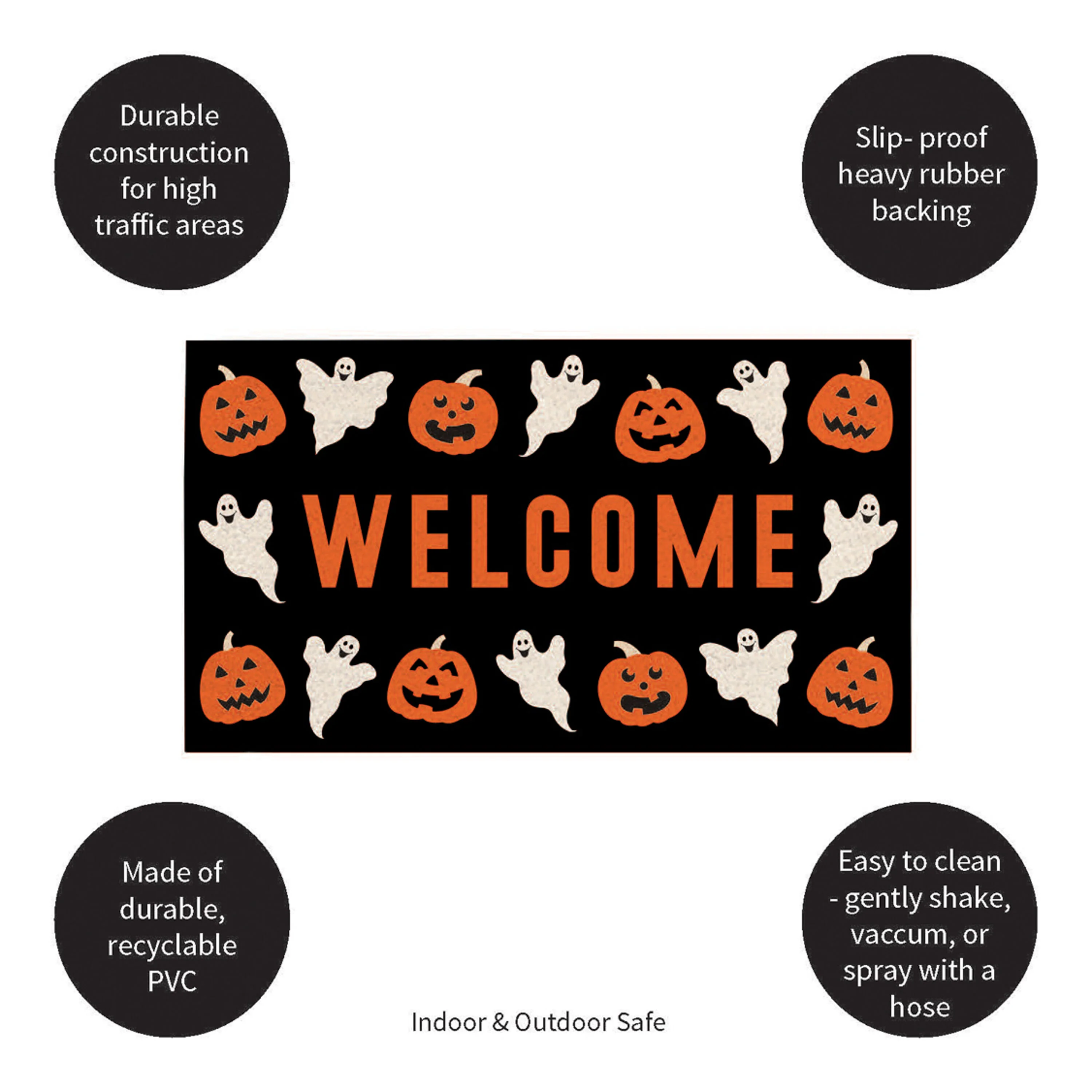 28" x 16" PVC Trapper Mat, Welcome - Image 4