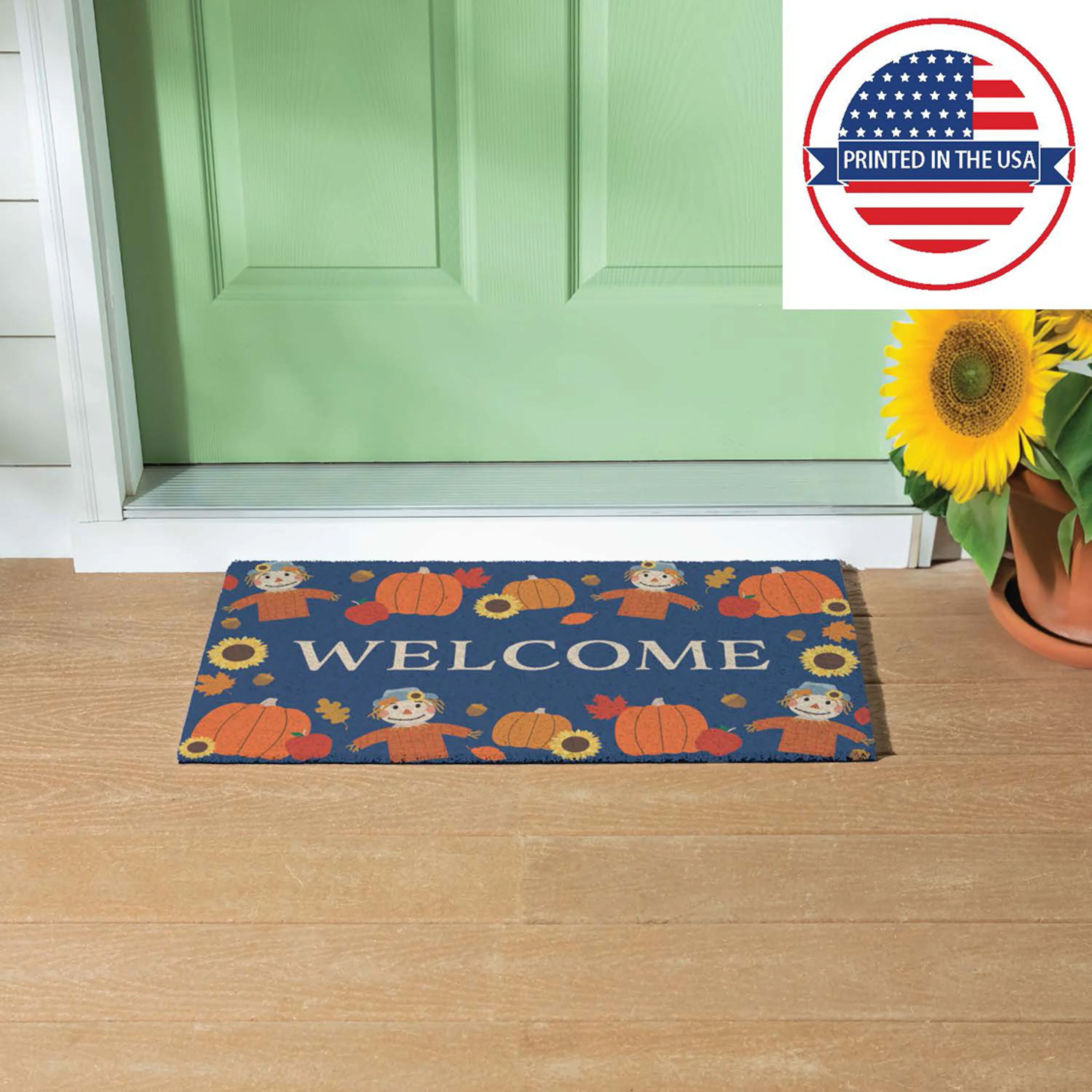 28" x 16" PVC Trapper Mat, Welcome - Image 3