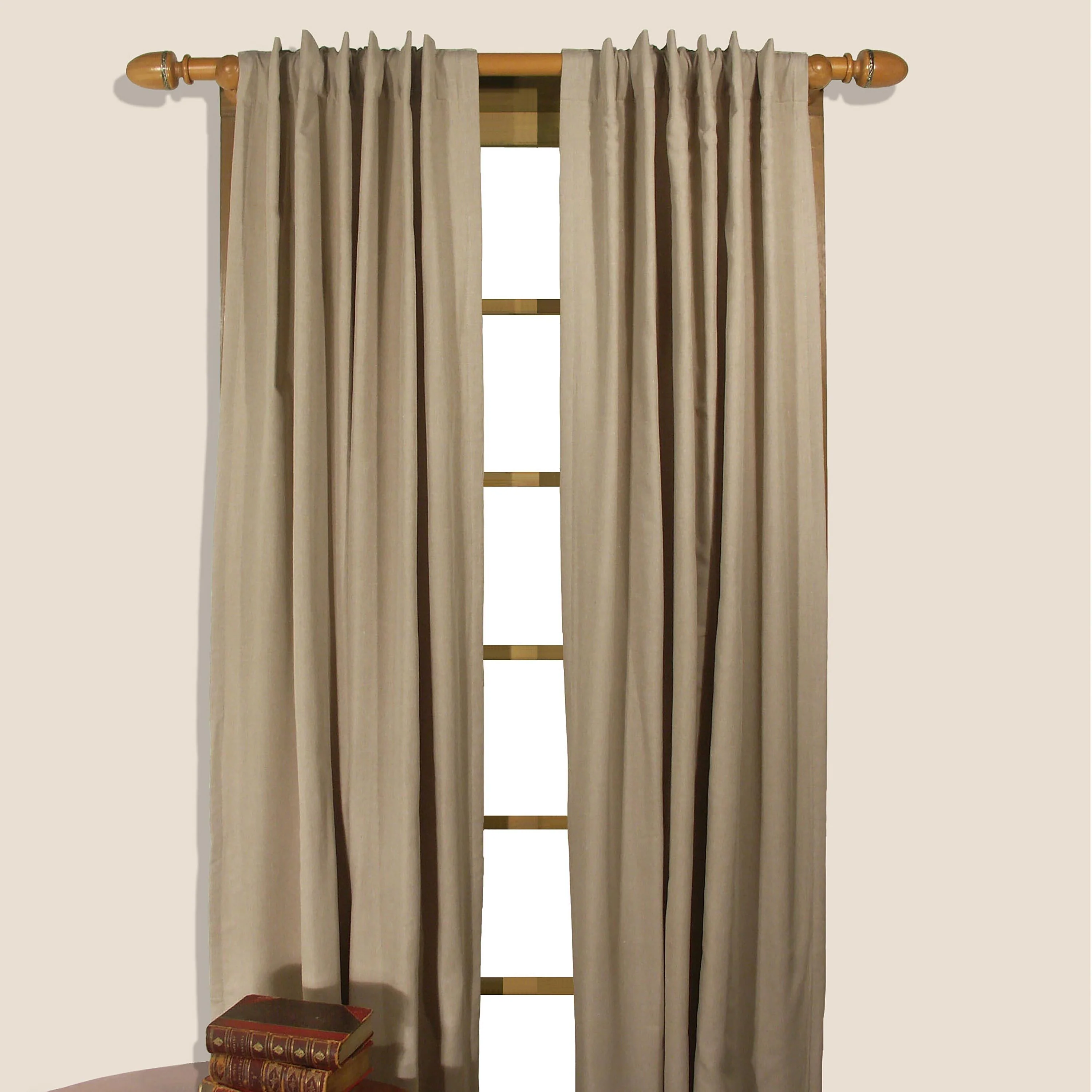 Homespun Rod-Pocket Insulated Curtain, 96"L - Image 4