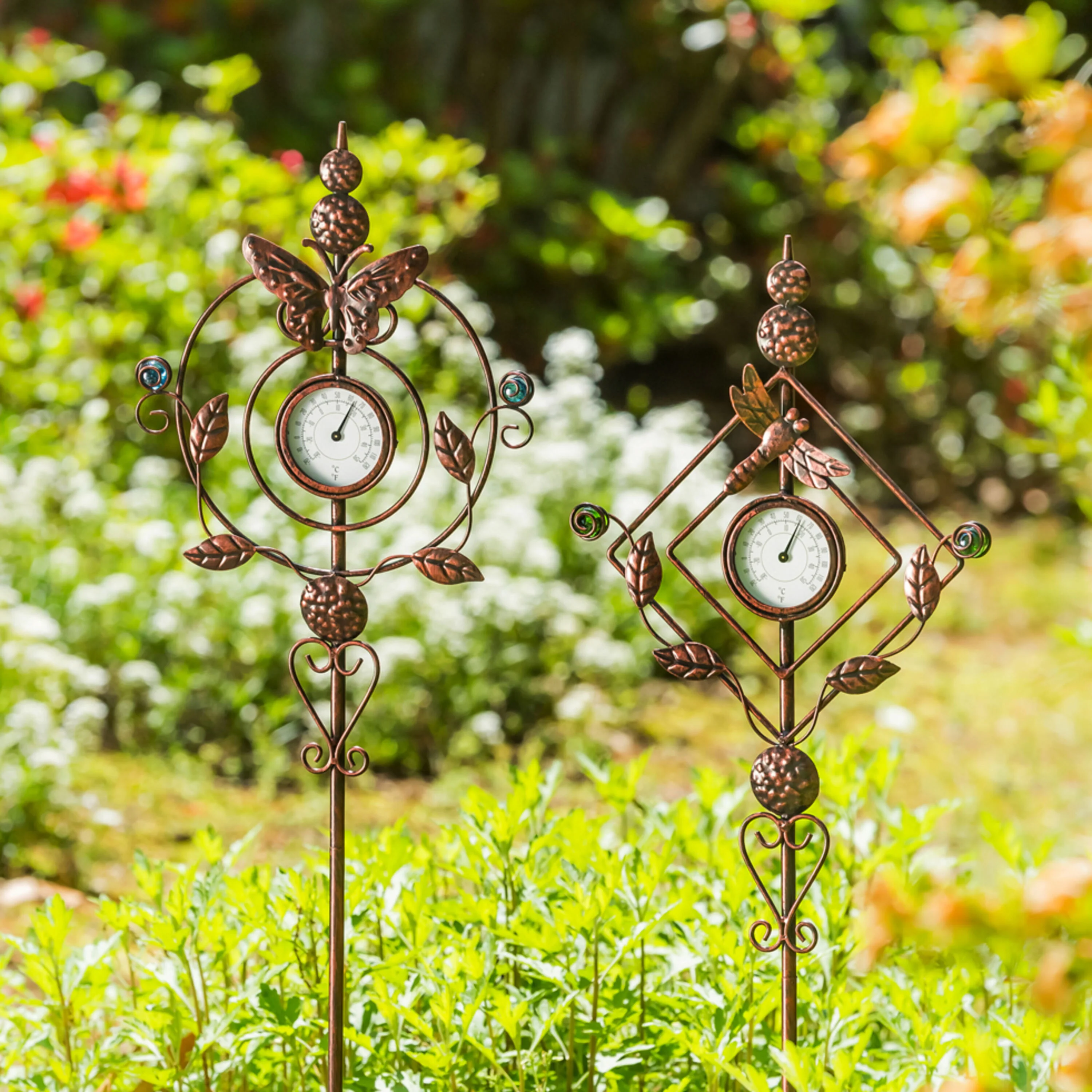 32"H Thermometer Butterfly Garden Stake