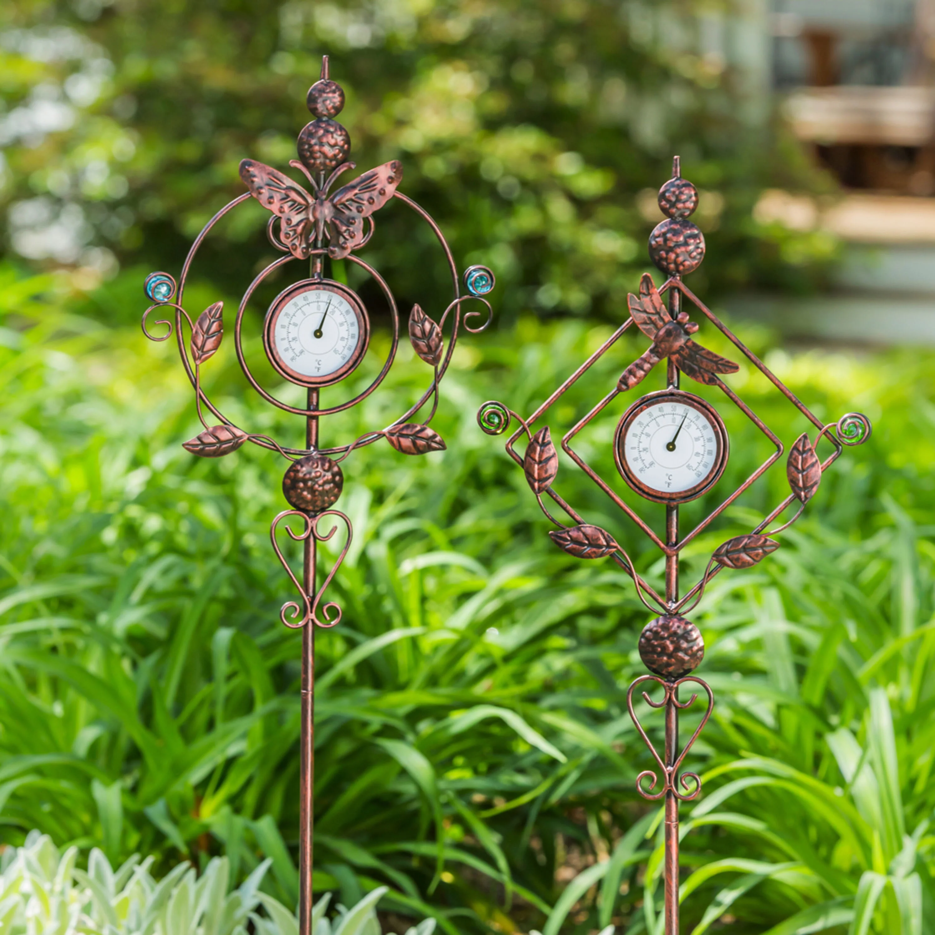 32"H Thermometer Butterfly Garden Stake - Image 3