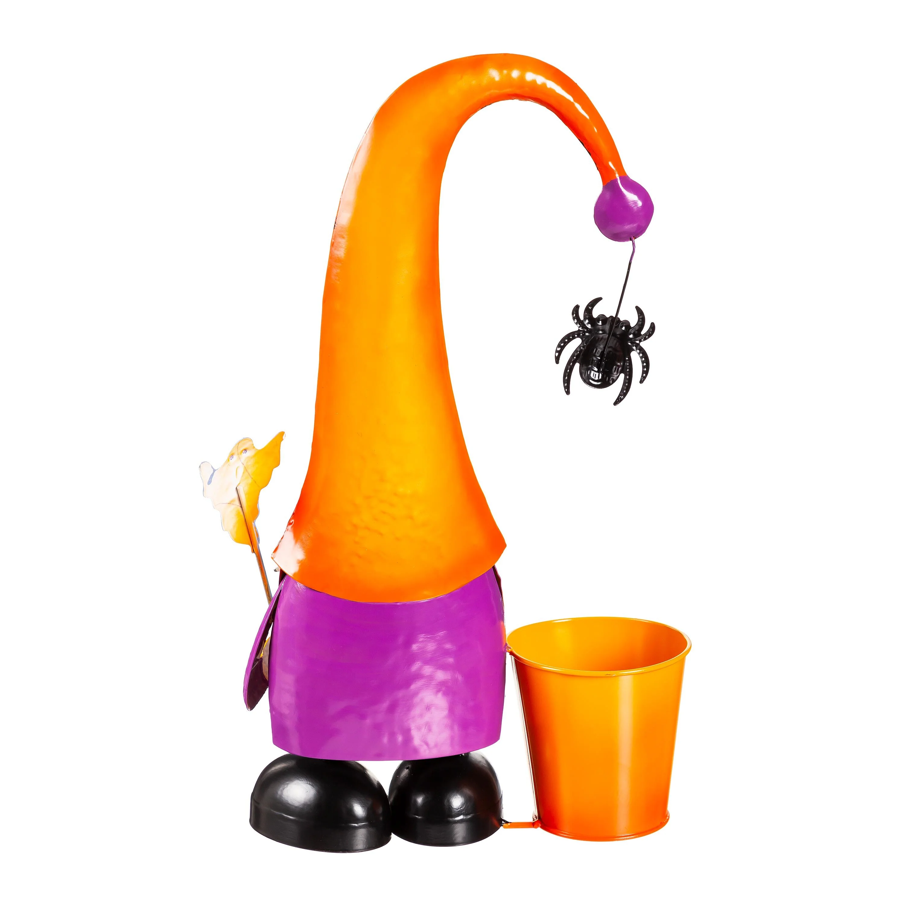 Metal Halloween Gnome Garden Planter - Image 3