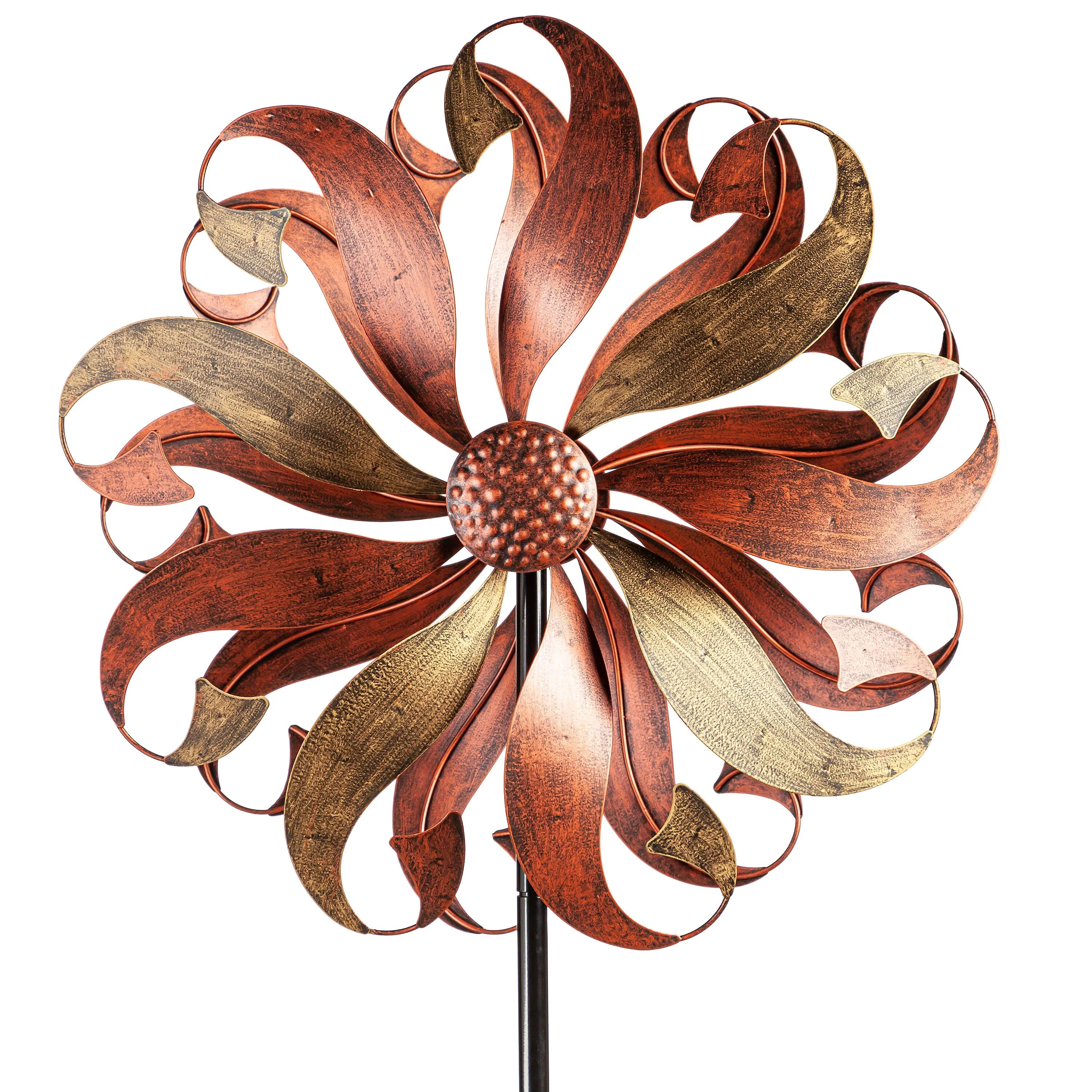 75"H Wind Spinner, Bronze and Copper Twist - Image 3