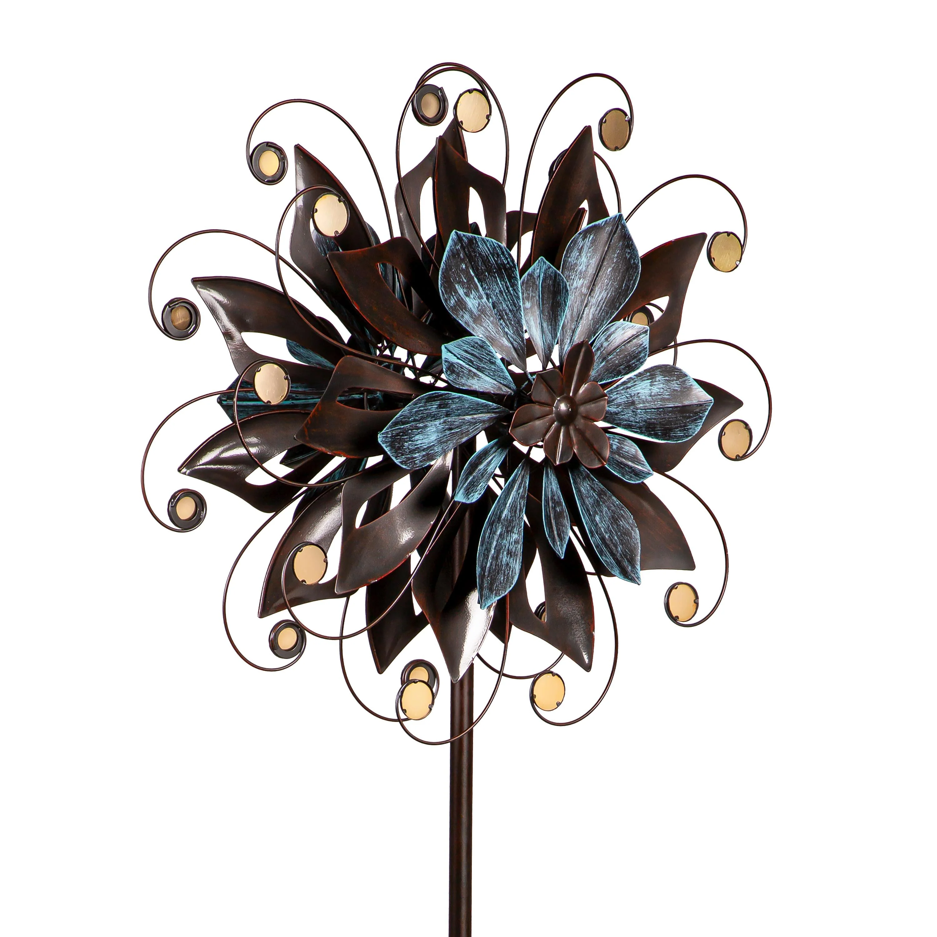 75" Flower Swirl With Metal Accent - Image 2