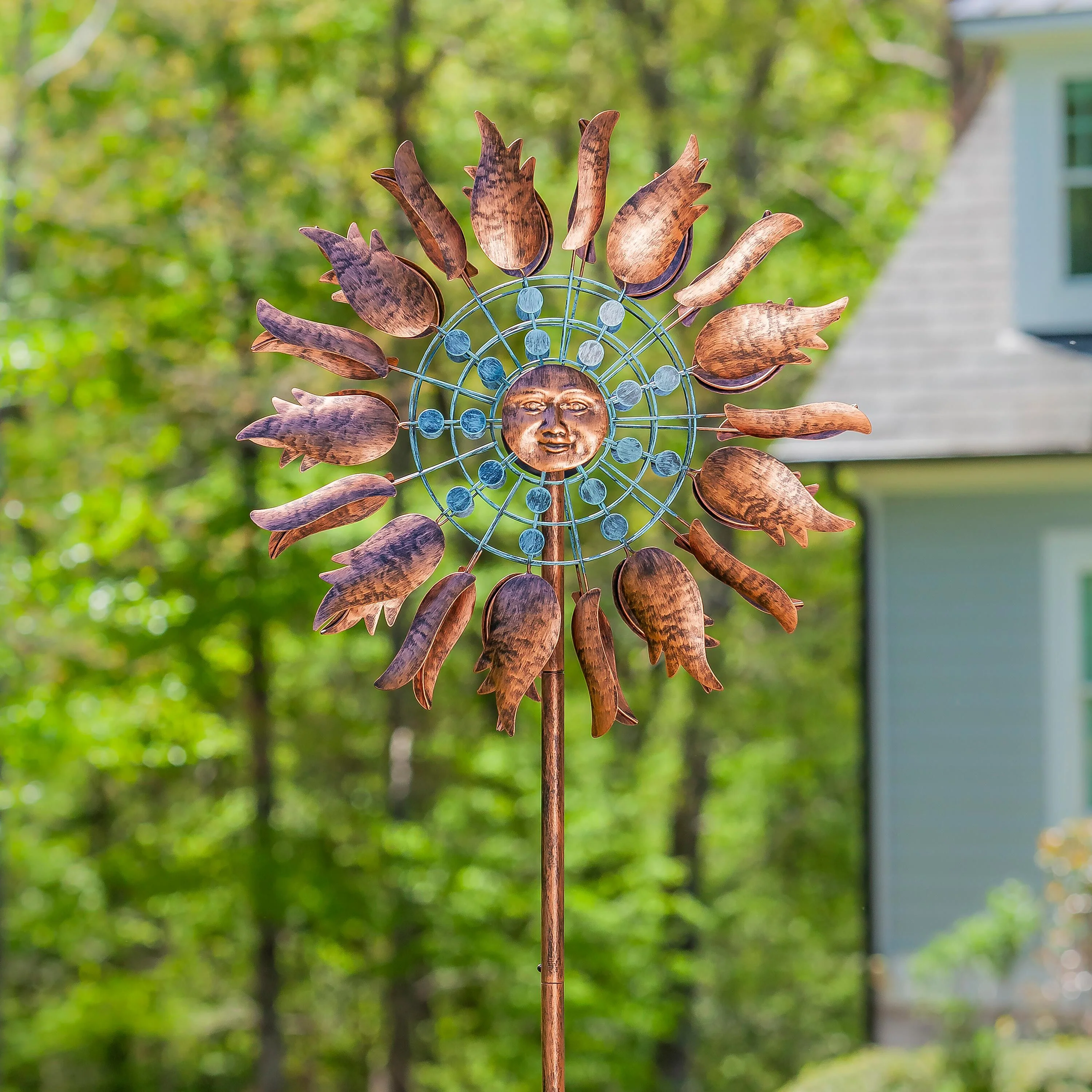 Copper Sun Metal Wind Spinner, 75"H - Image 2