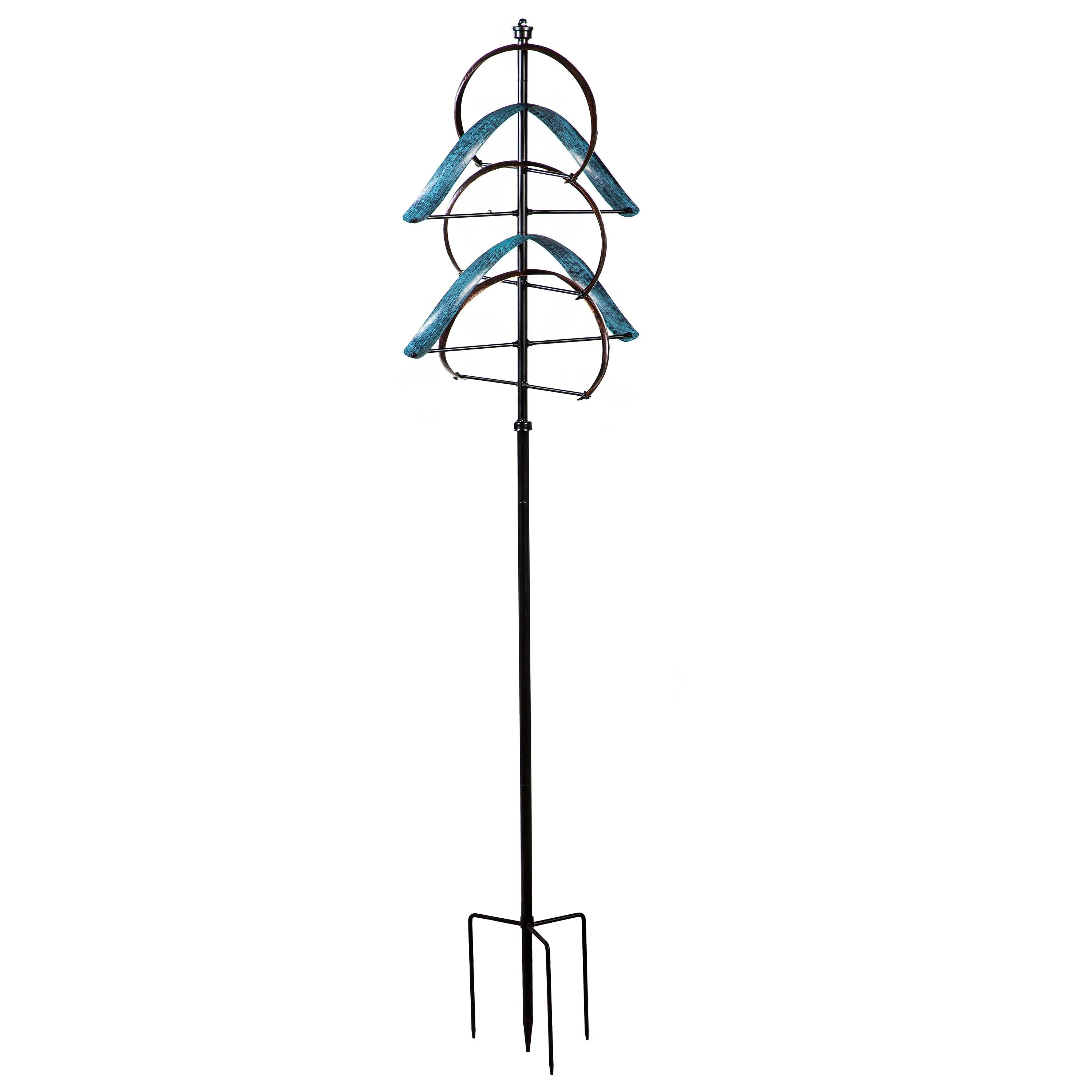 Towering Semicircle Metal Wind Spinner, 80" H - Image 2