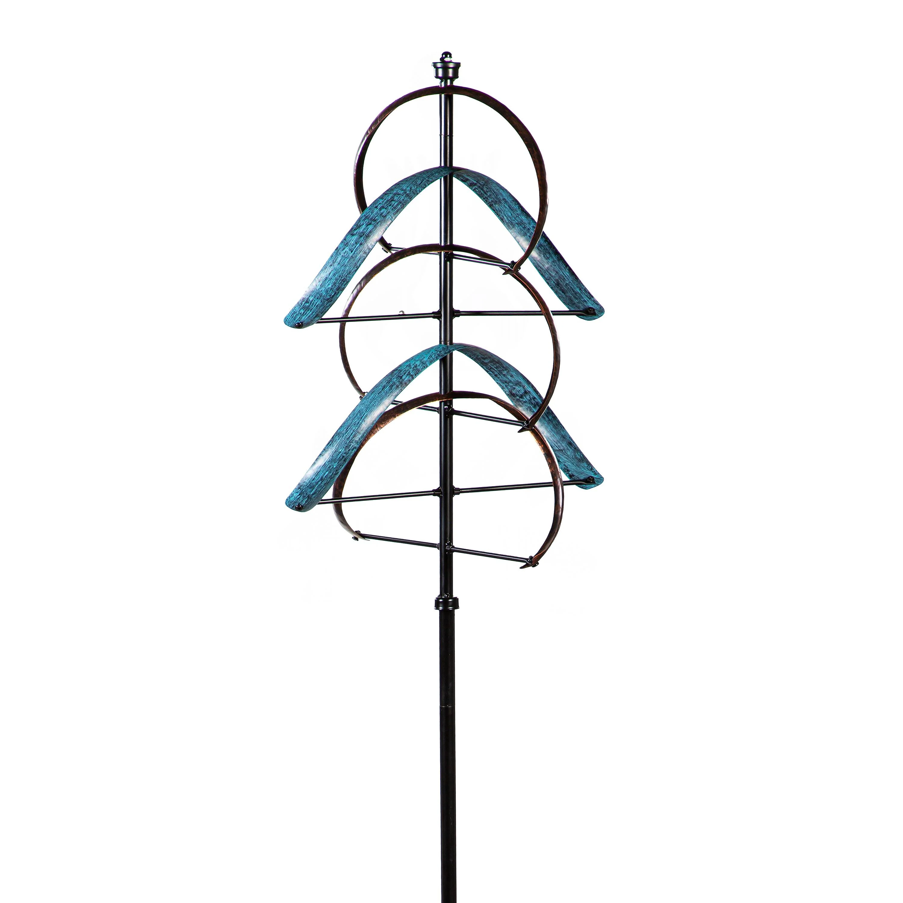 Towering Semicircle Metal Wind Spinner, 80" H - Image 3