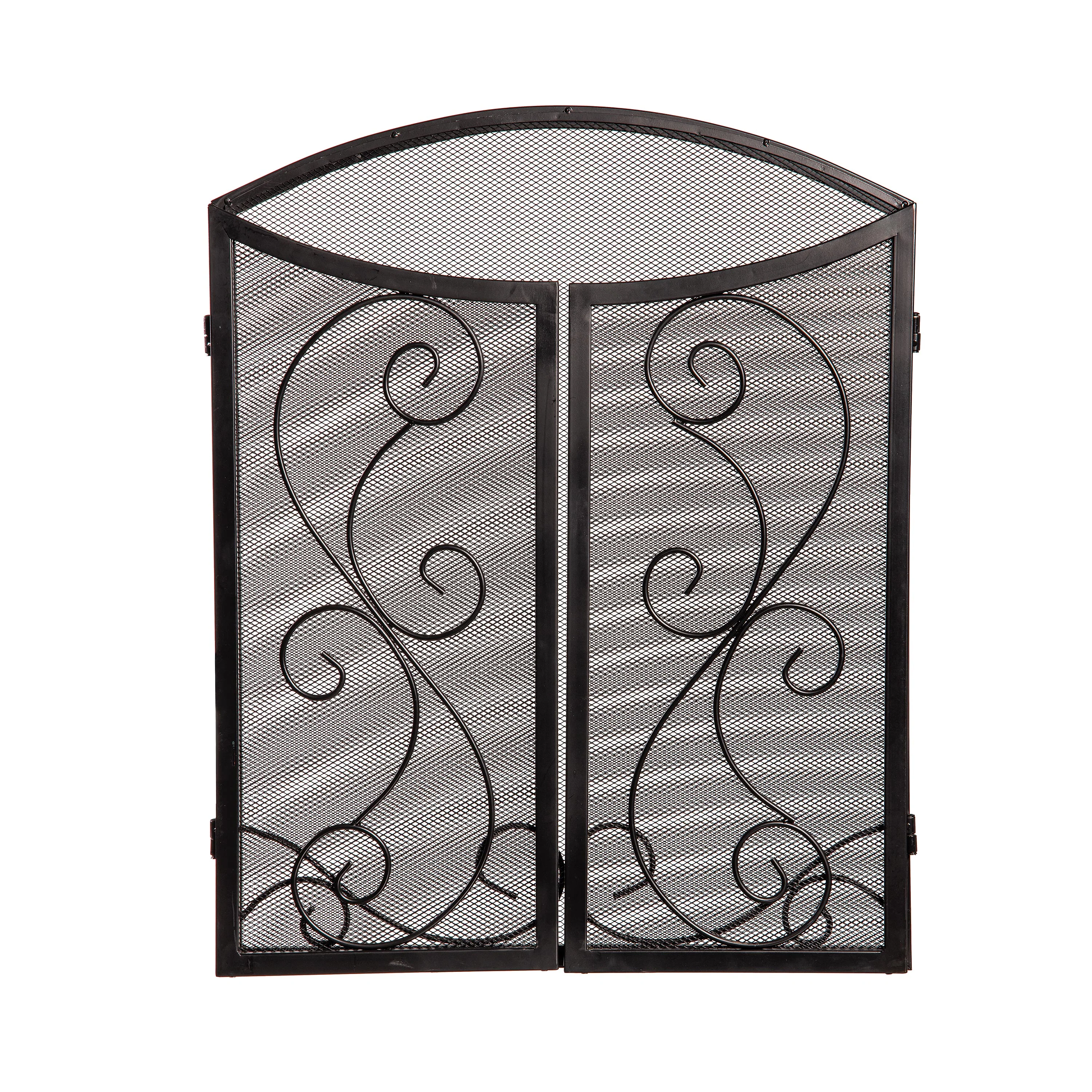 Iris Scroll Tri-Fold Fireplace Screen - Image 3
