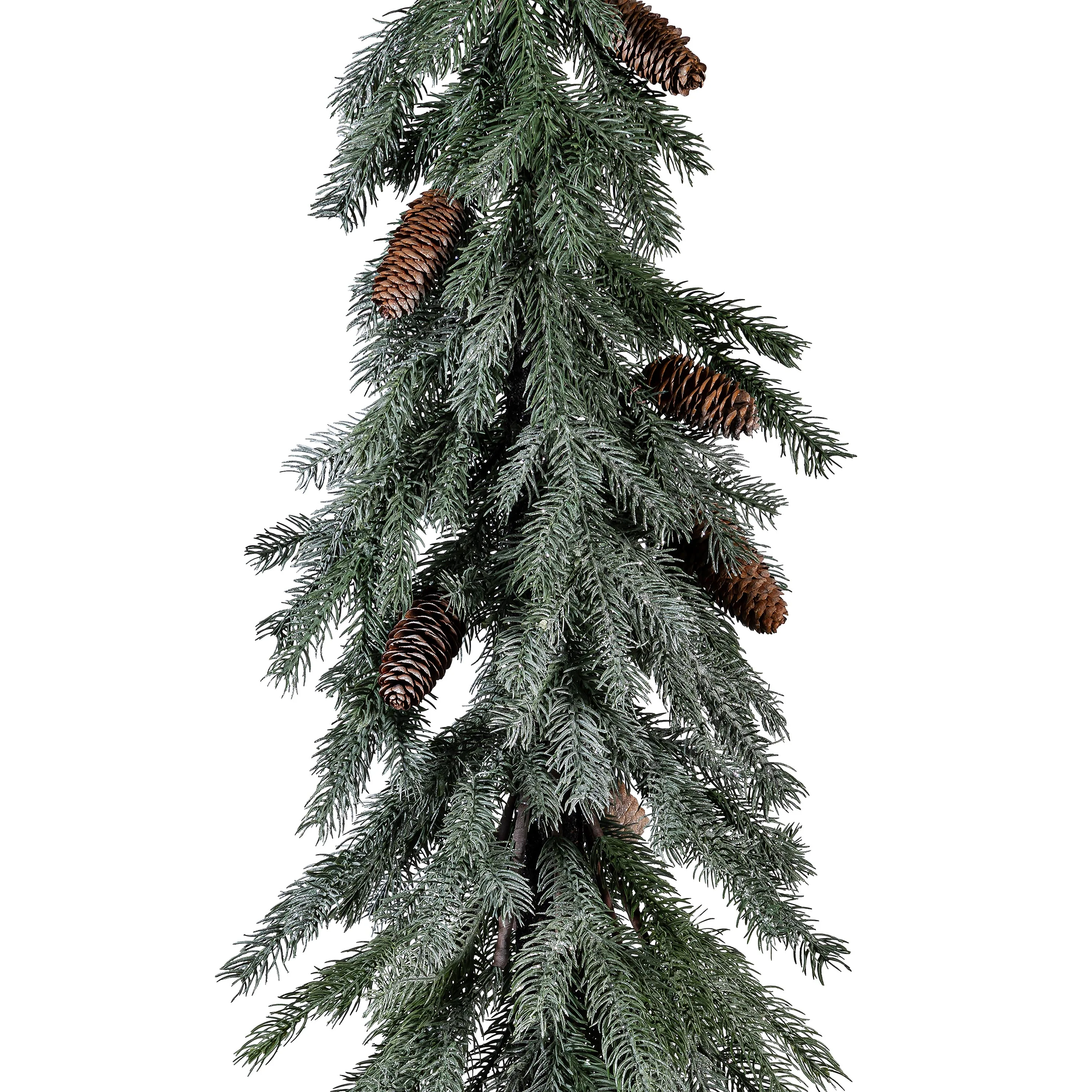 VivaStyle Playful Poinsettia Tree, Indoor/Outdoor Artificial Pine Tree in Burlap Sack, Set of 2 - Image 3