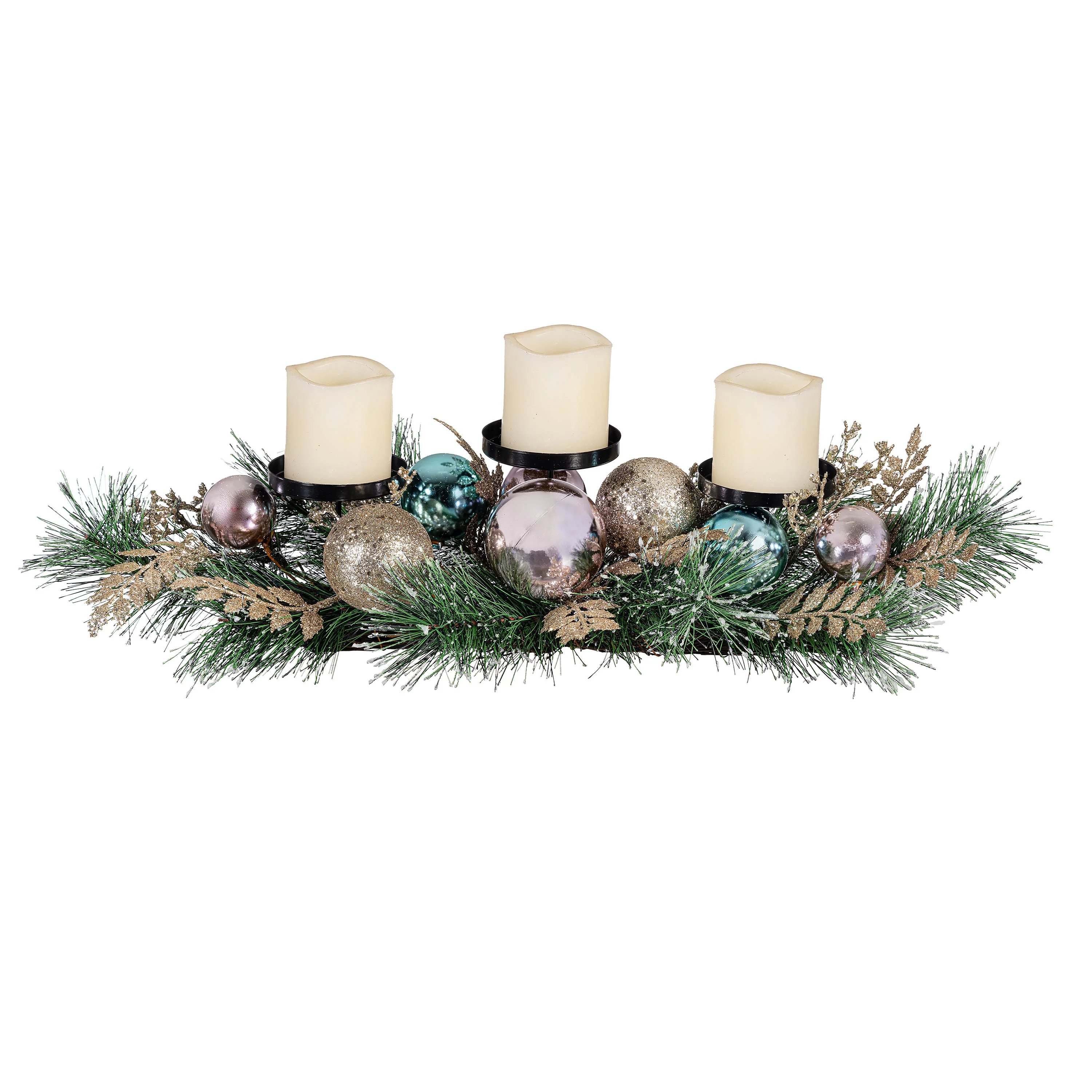 Season to Sparkle Faux Floral Table Decor Candle Holder Artificial - Image 2