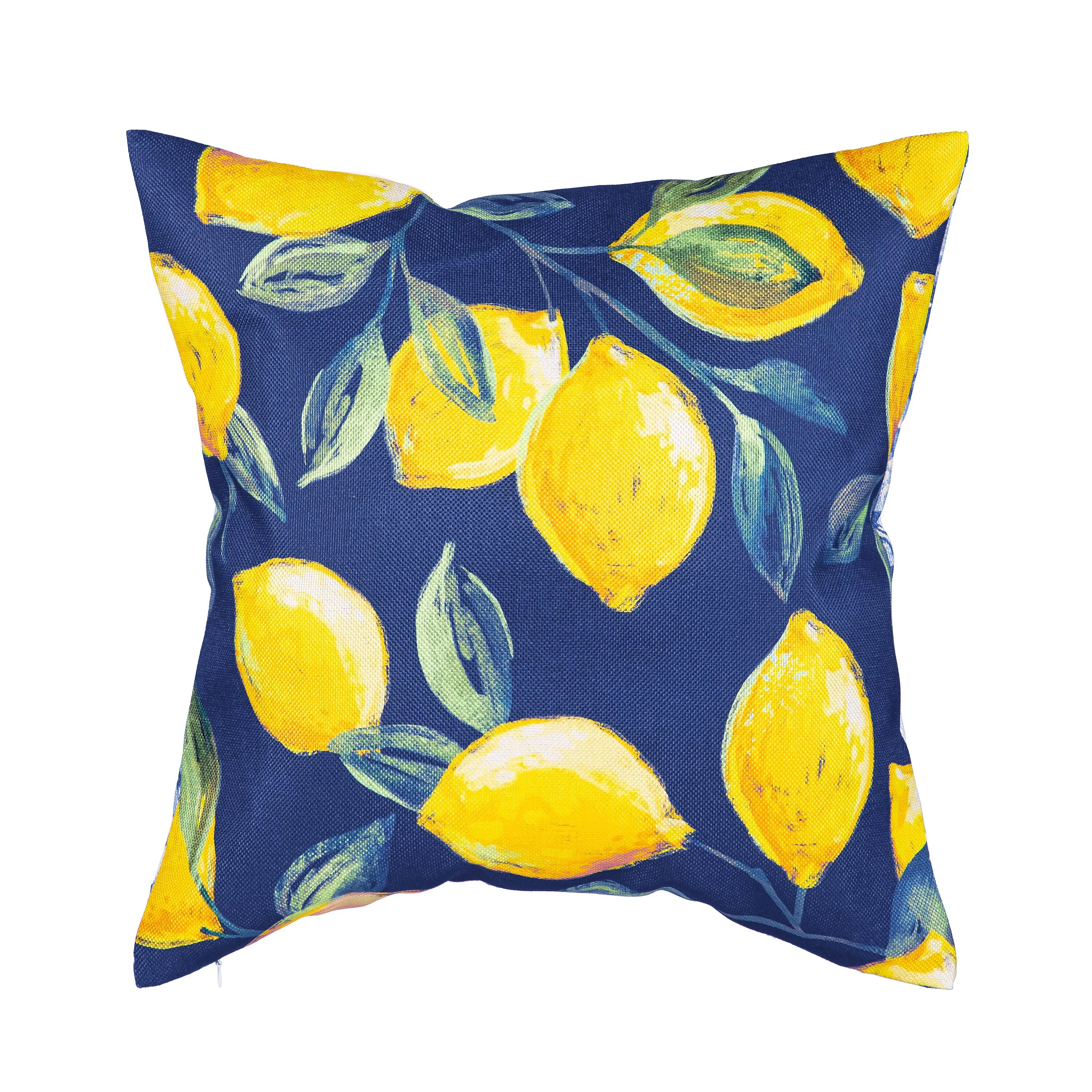 Coastal Citrus Lemons 18" Interchangeable Pillow Cover - Image 3