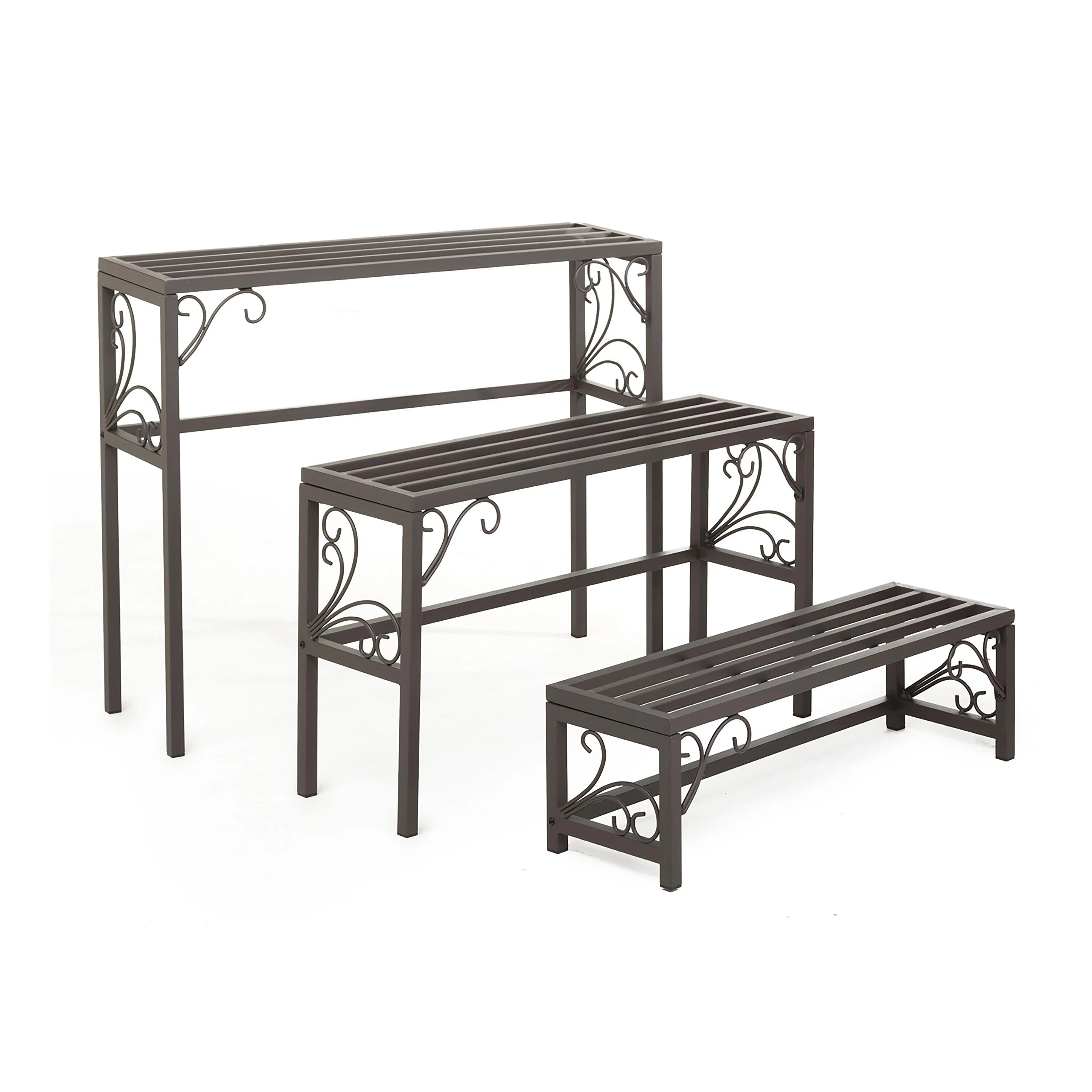 Nesting Metal Plant Stands, Set of Three - Image 5