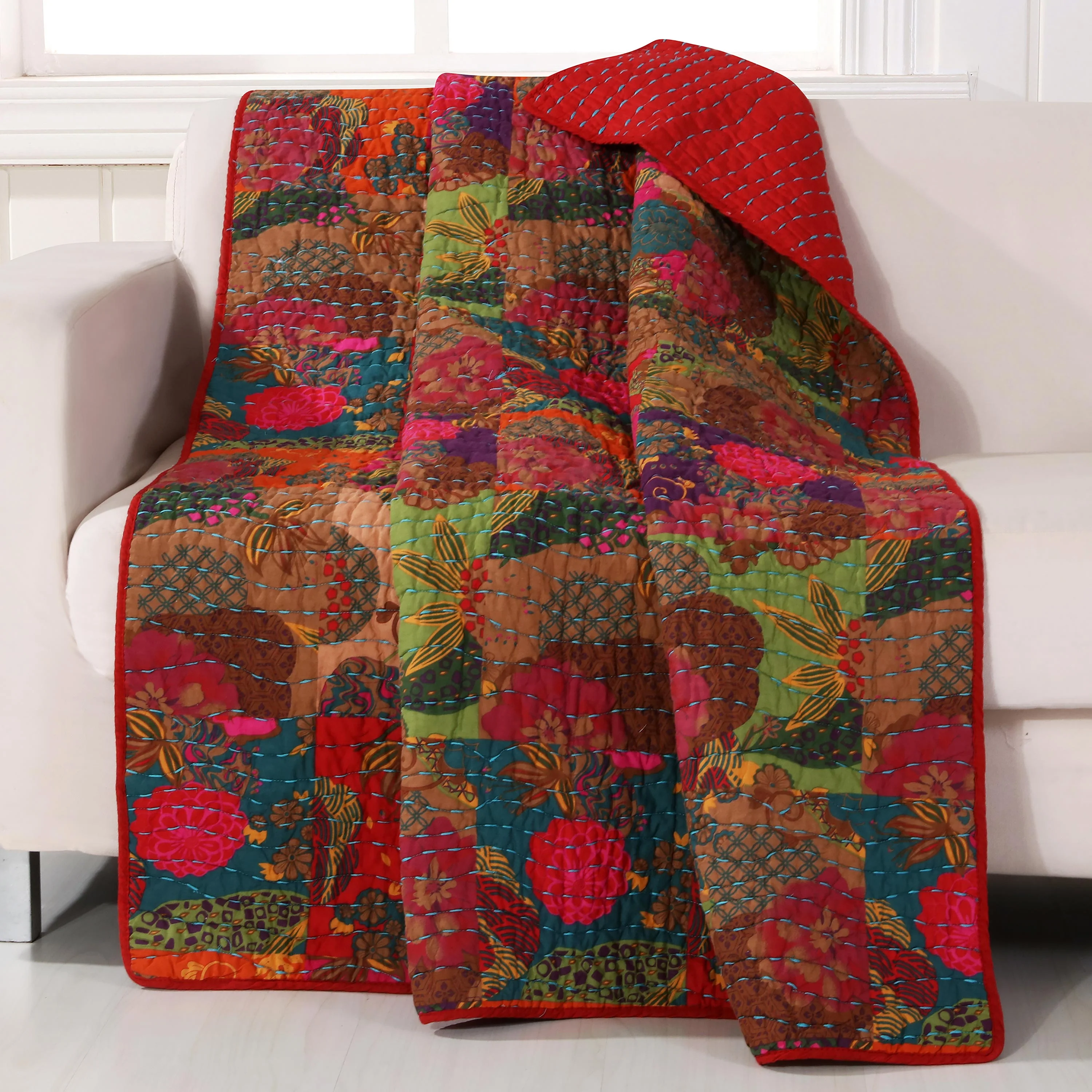 Patterned Quilted Throw - Image 5