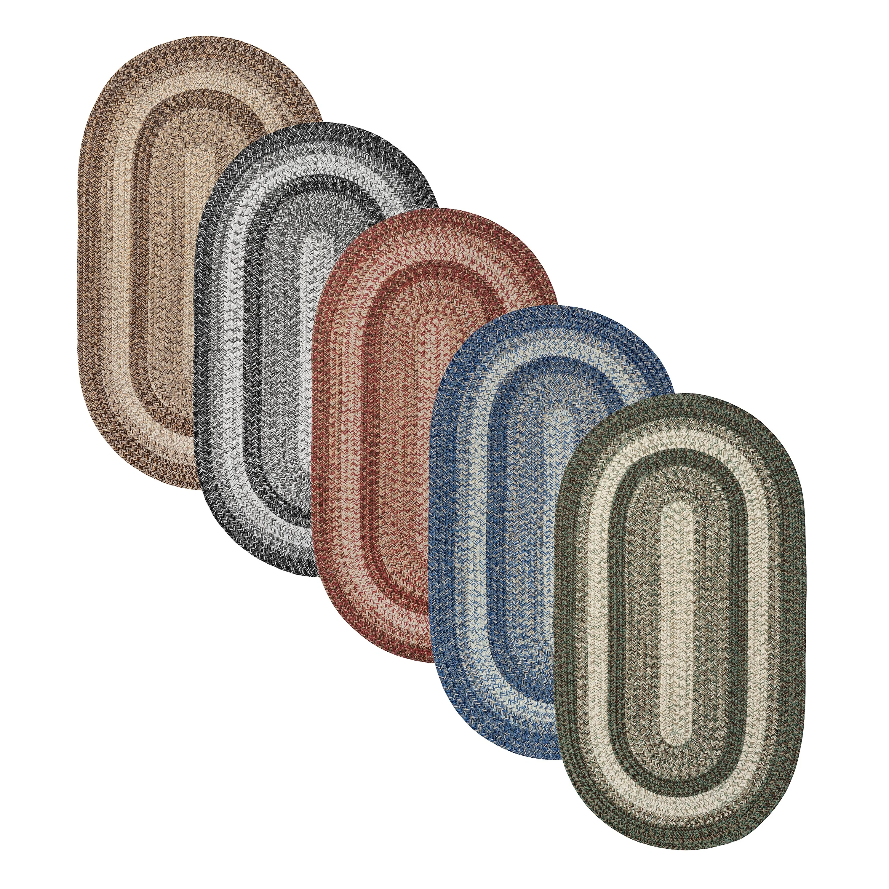 Indoor/Outdoor Oval Woodridge Braided Polypropylene Rug, 3' x 5' - Image 21