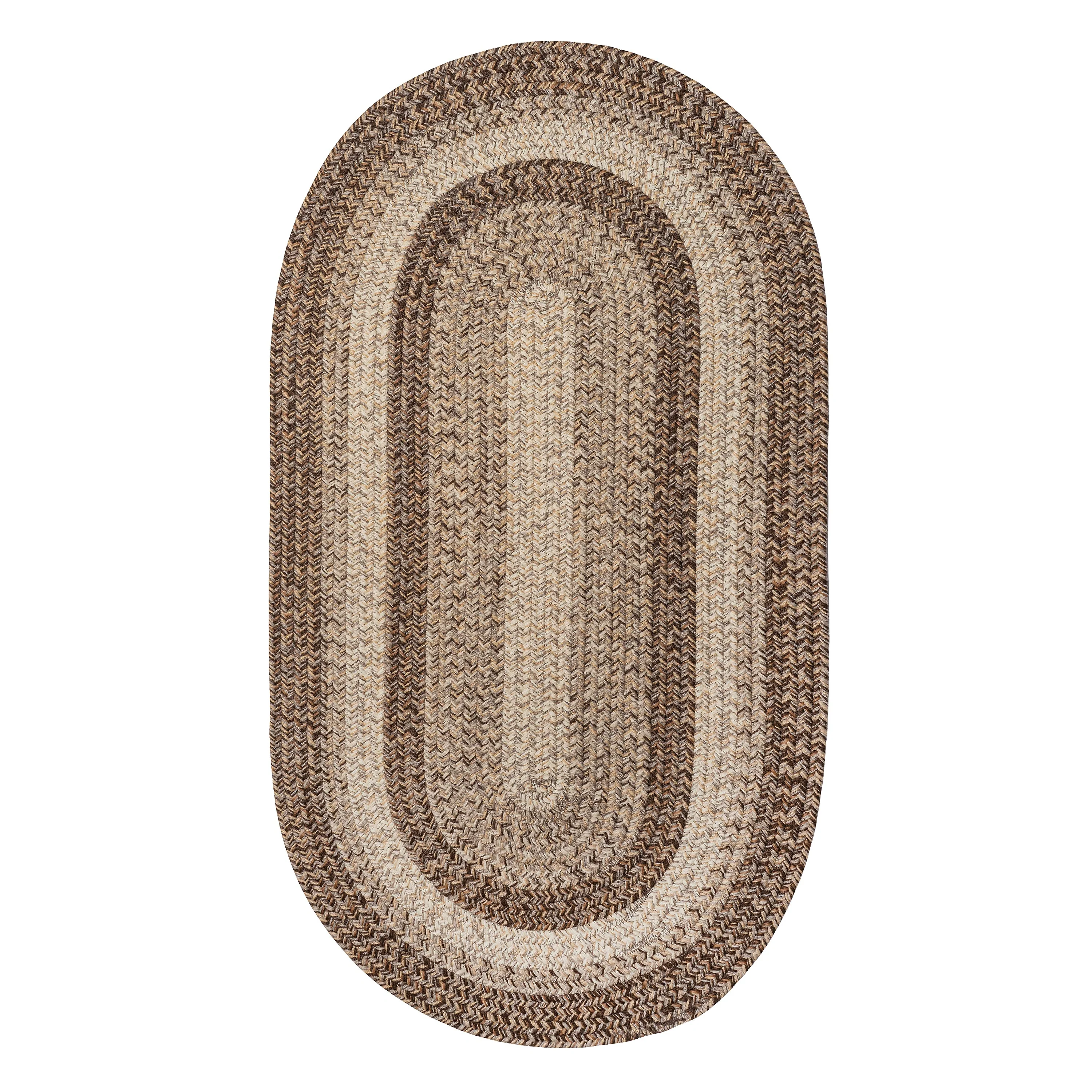 Indoor/Outdoor Oval Woodridge Braided Polypropylene Rug, 4' x 6' - Image 2