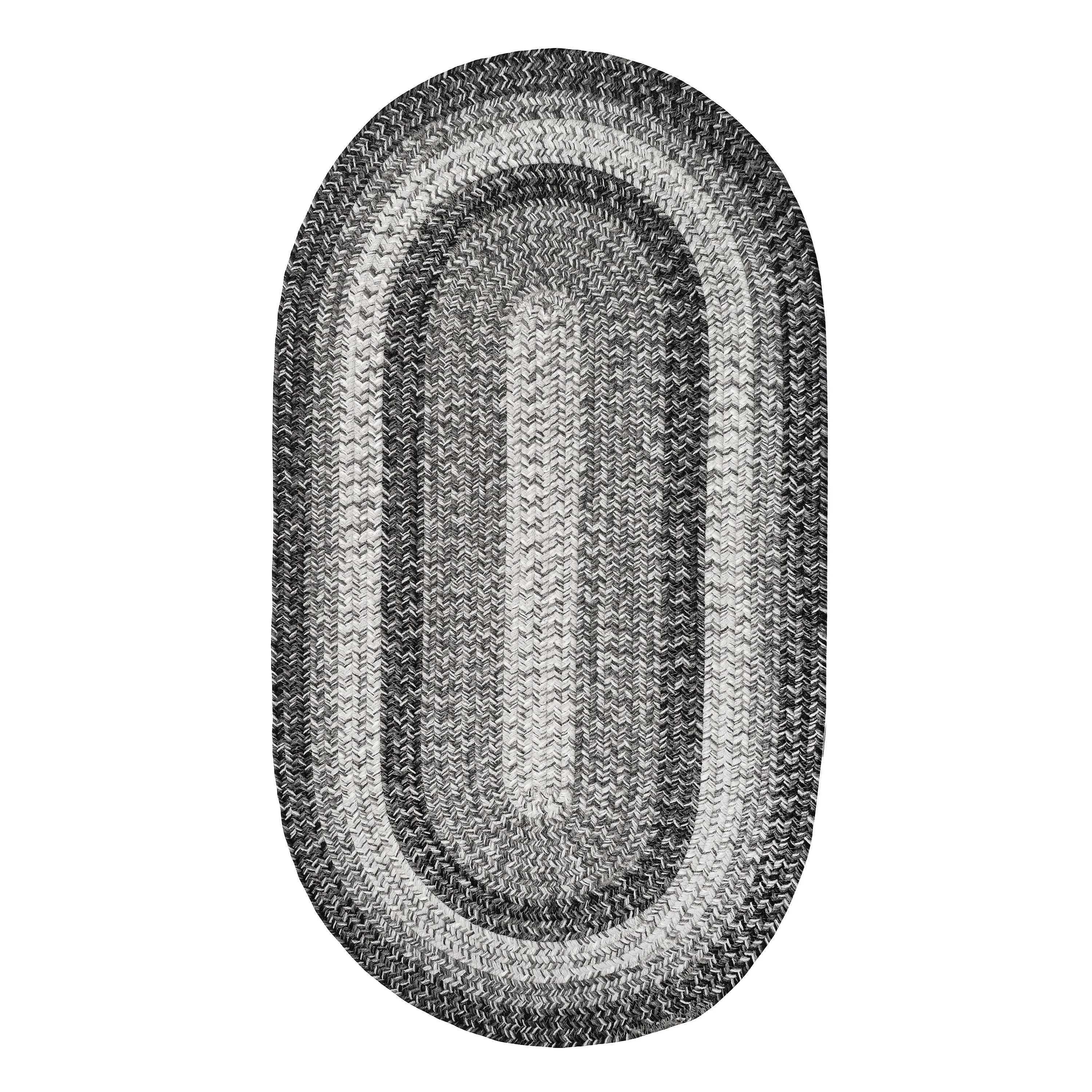 Indoor/Outdoor Oval Woodridge Braided Polypropylene Rug, 5' x 8' - Image 4