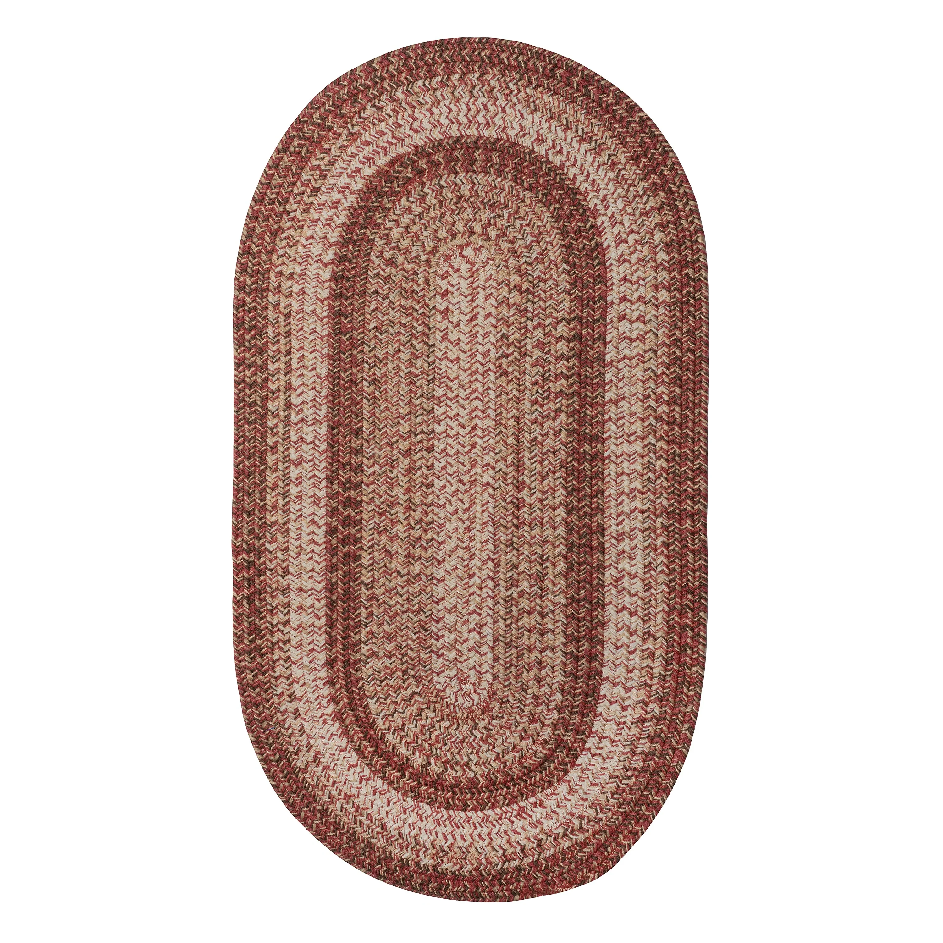 Indoor/Outdoor Oval Woodridge Braided Polypropylene Rug, 7' x 9' - Image 5