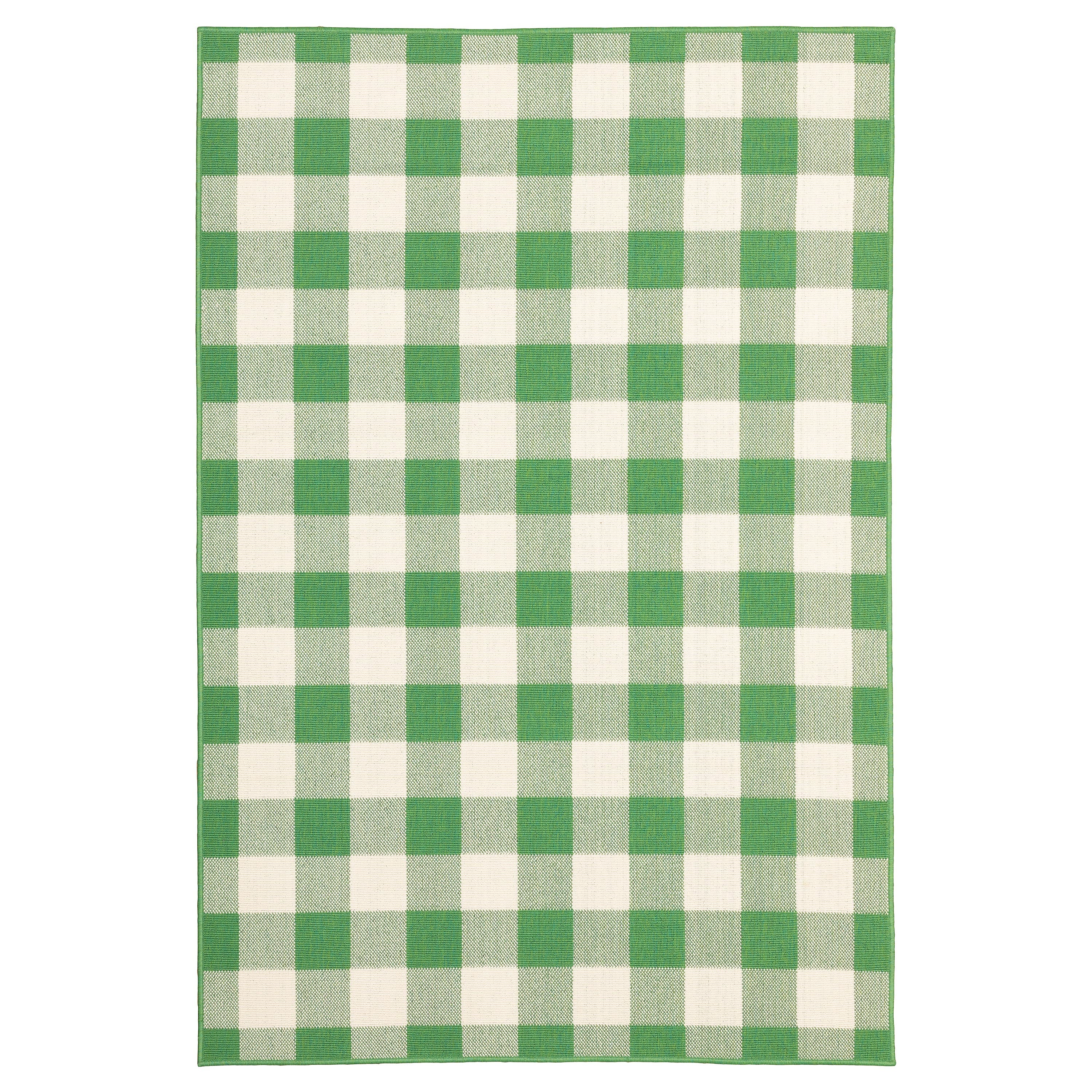 Buffalo Plaid Indoor and Outdoor Polypropylene Rug, 3'7" x 5'6" - Image 2