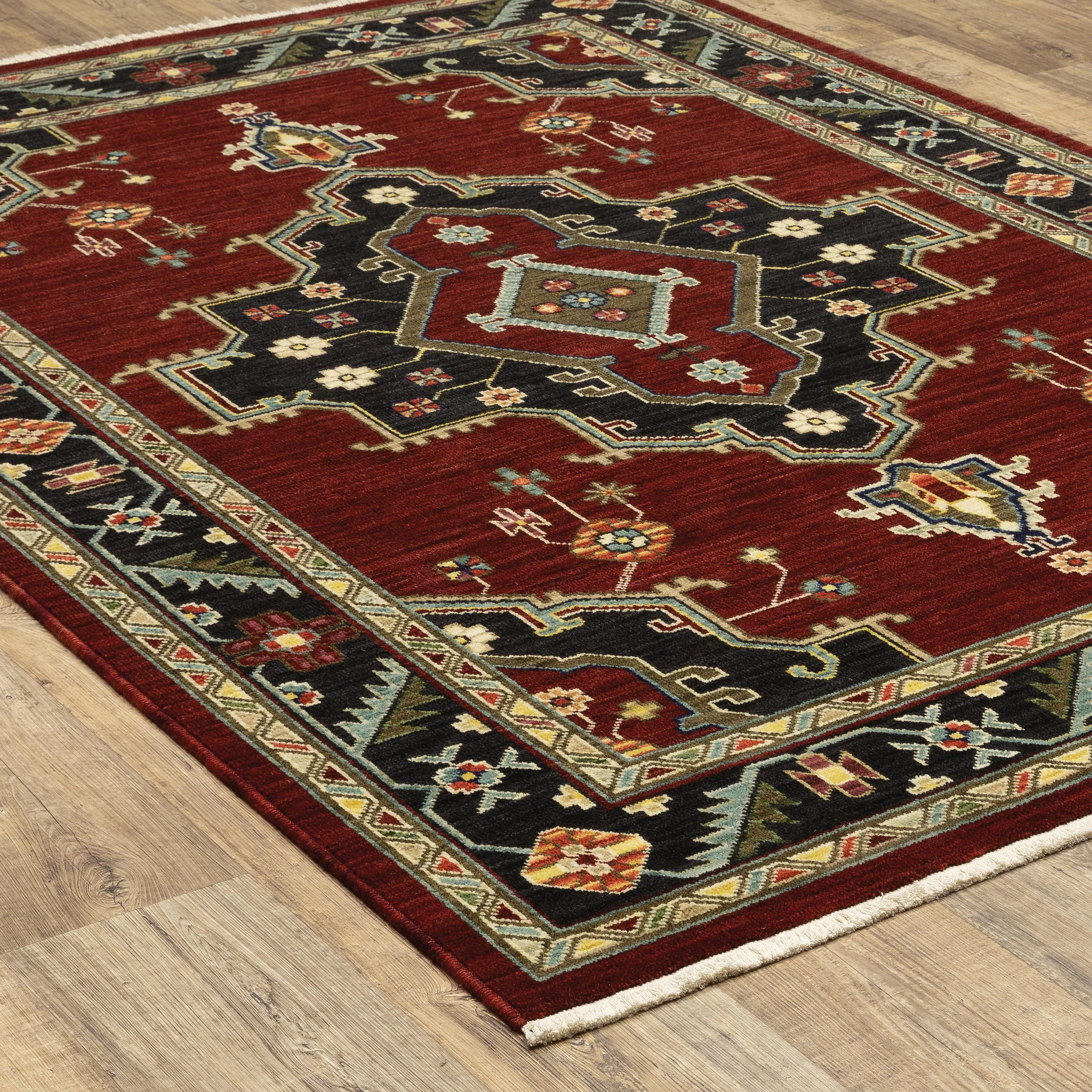 Laurenburg Border Wool Rug, 5'3" x 7'6"