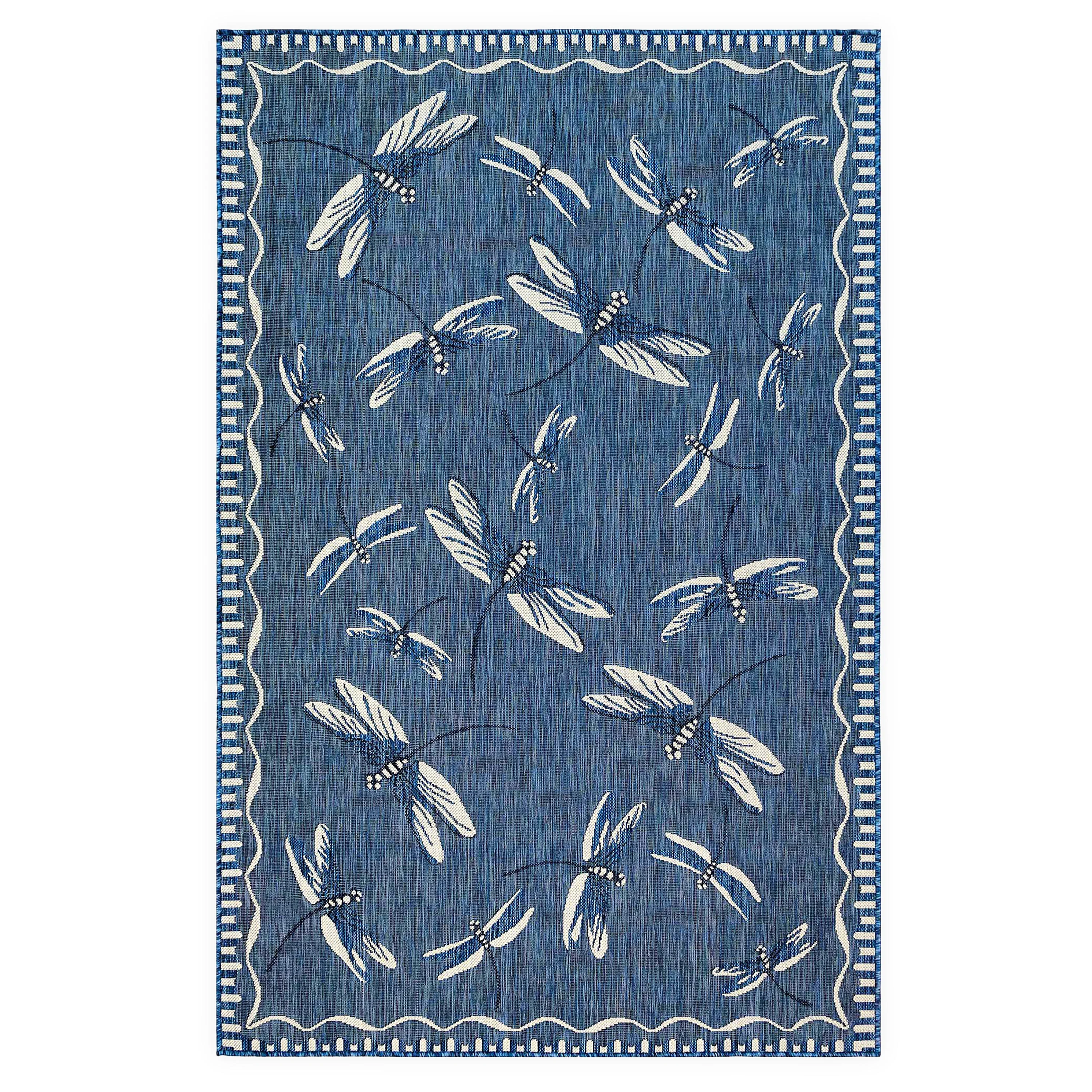 Indoor/Outdoor Dragonfly Rug, 3'3" x 4'11" - Image 3
