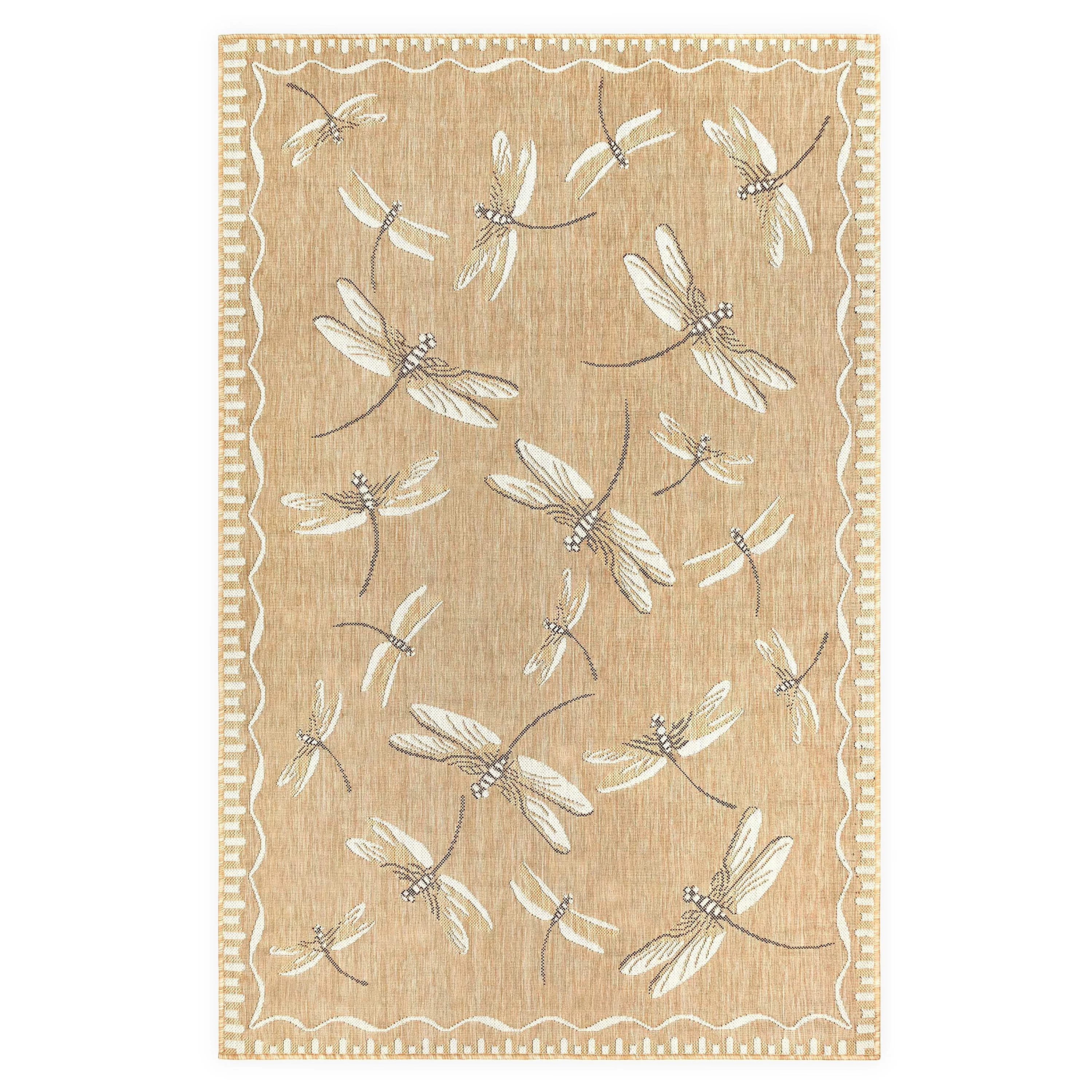 Indoor/Outdoor Dragonfly Rug, 3'3" x 4'11" - Image 4