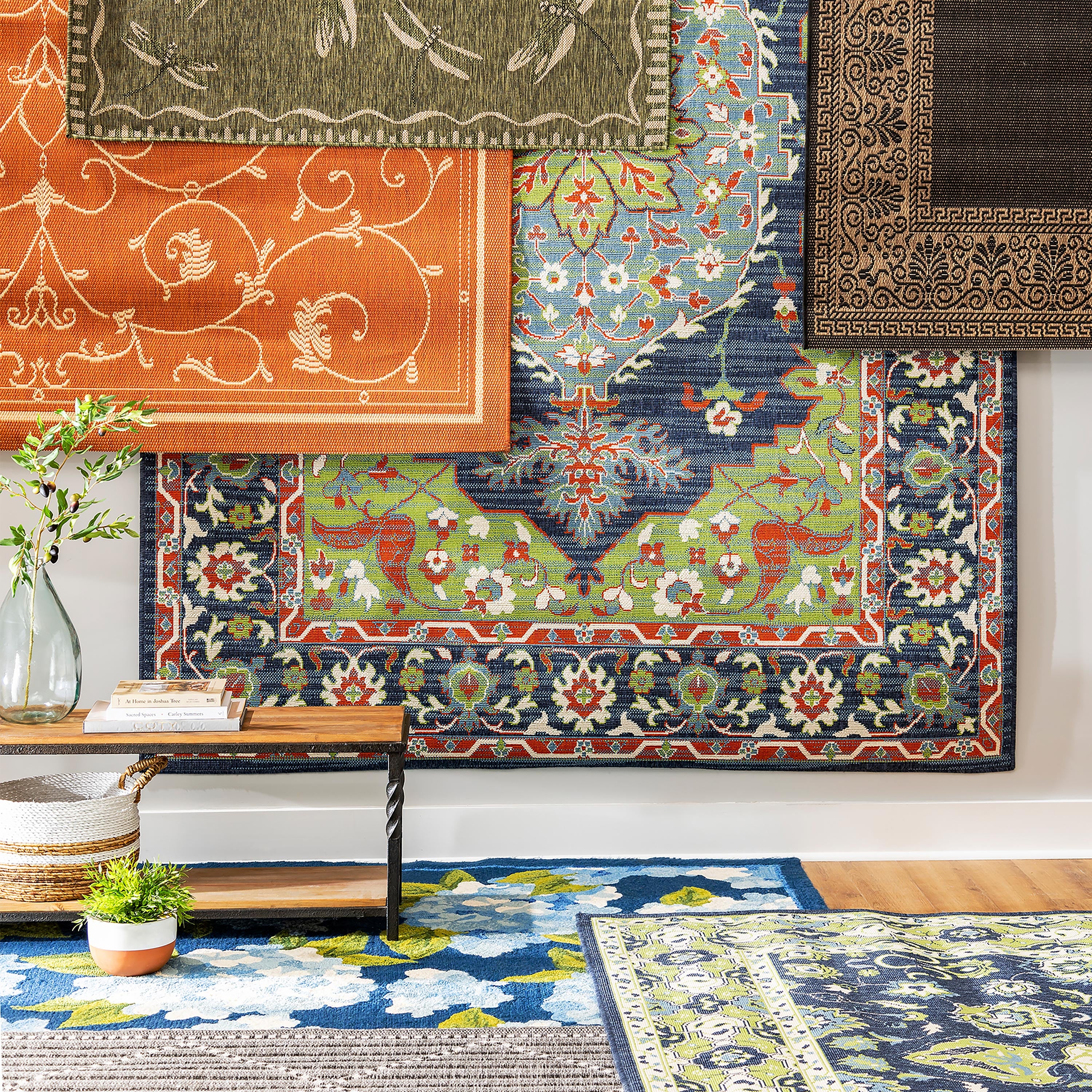 Indoor/Outdoor Dragonfly Rug, 4'10" x 7'6" - Image 10