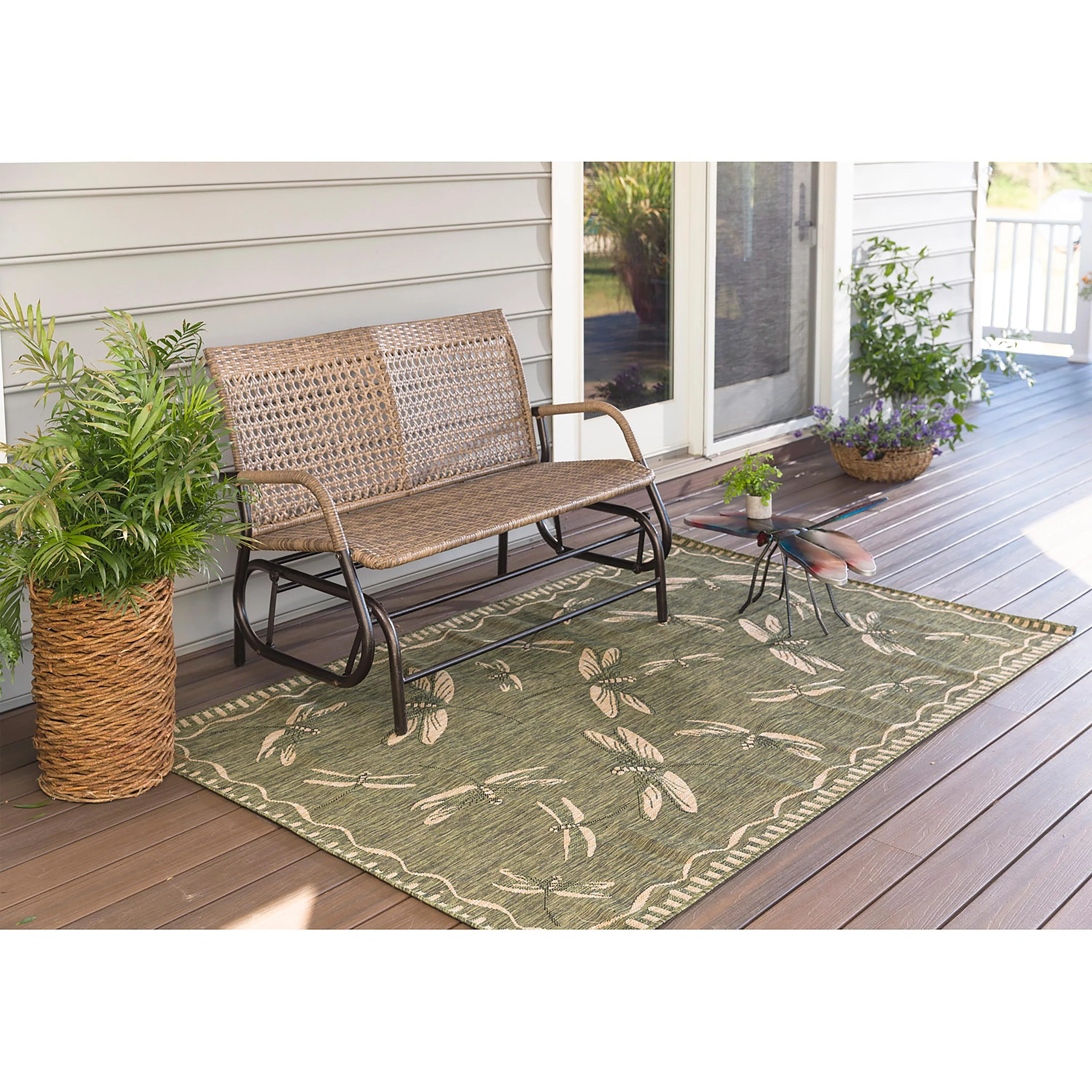 Indoor/Outdoor Dragonfly Rug, 4'10" x 7'6" - Image 13