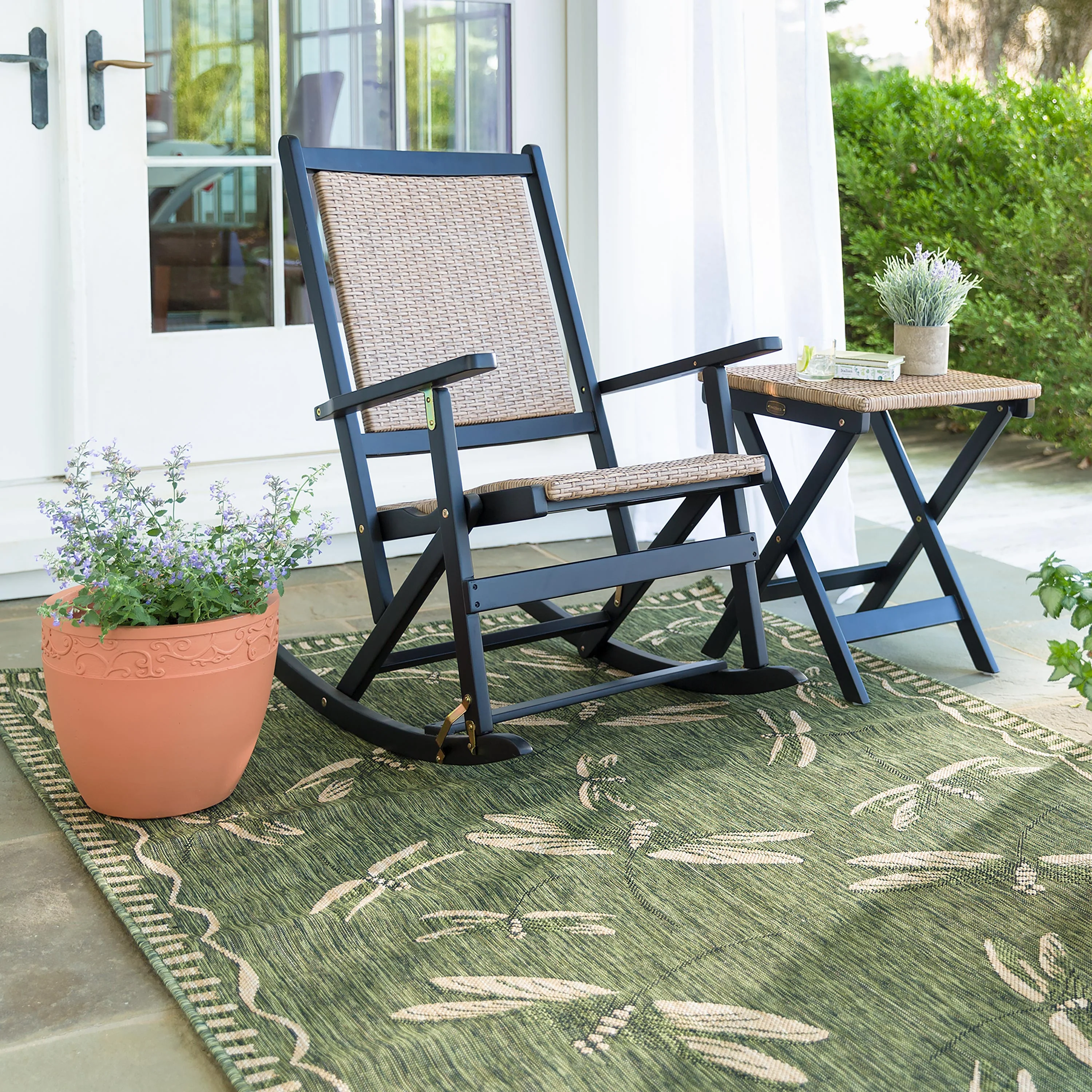 Indoor/Outdoor Dragonfly Rug, 4'10" x 7'6" - Image 6