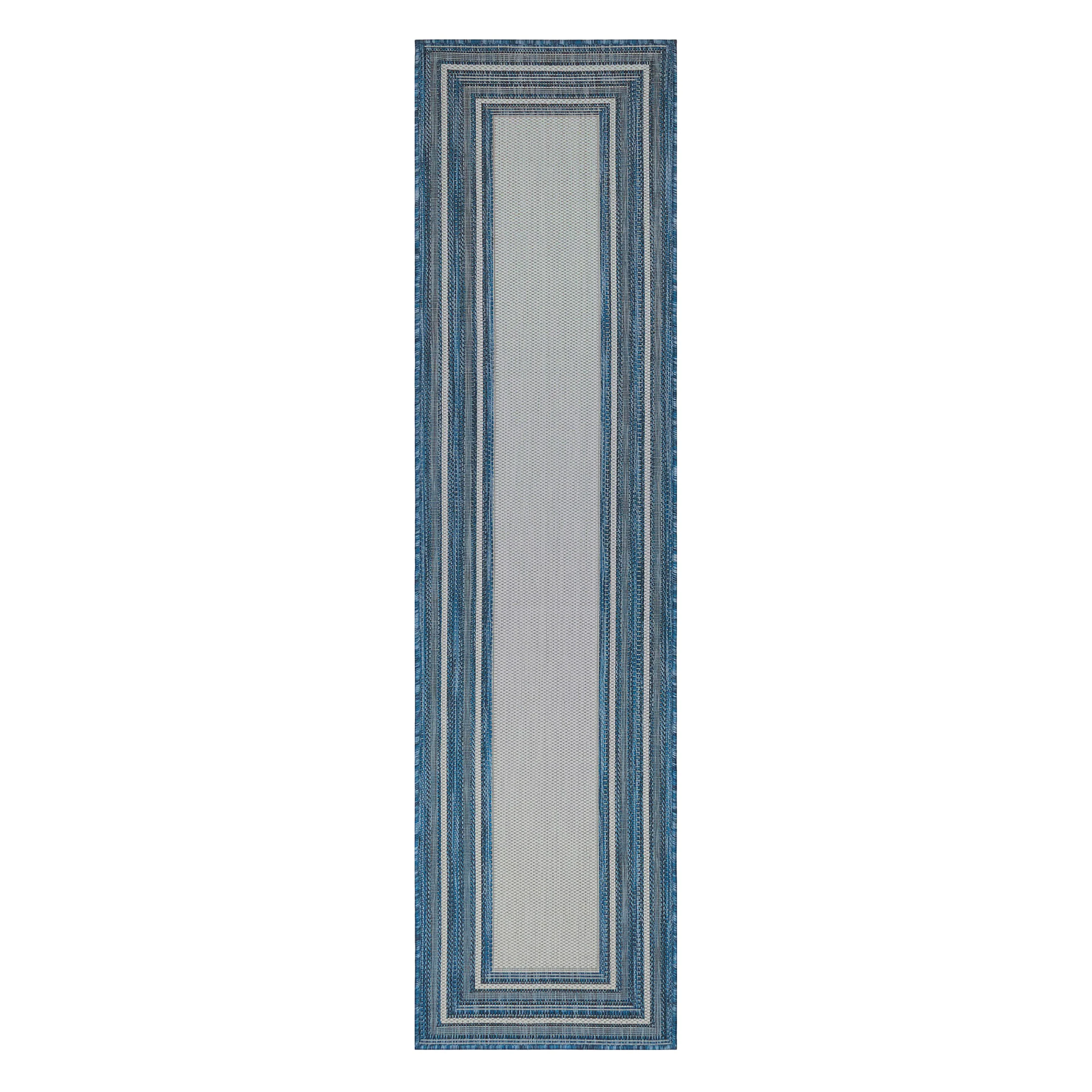 Indoor/Outdoor Textured Polypropylene Border Runner, 23" x 7'6" - Image 4