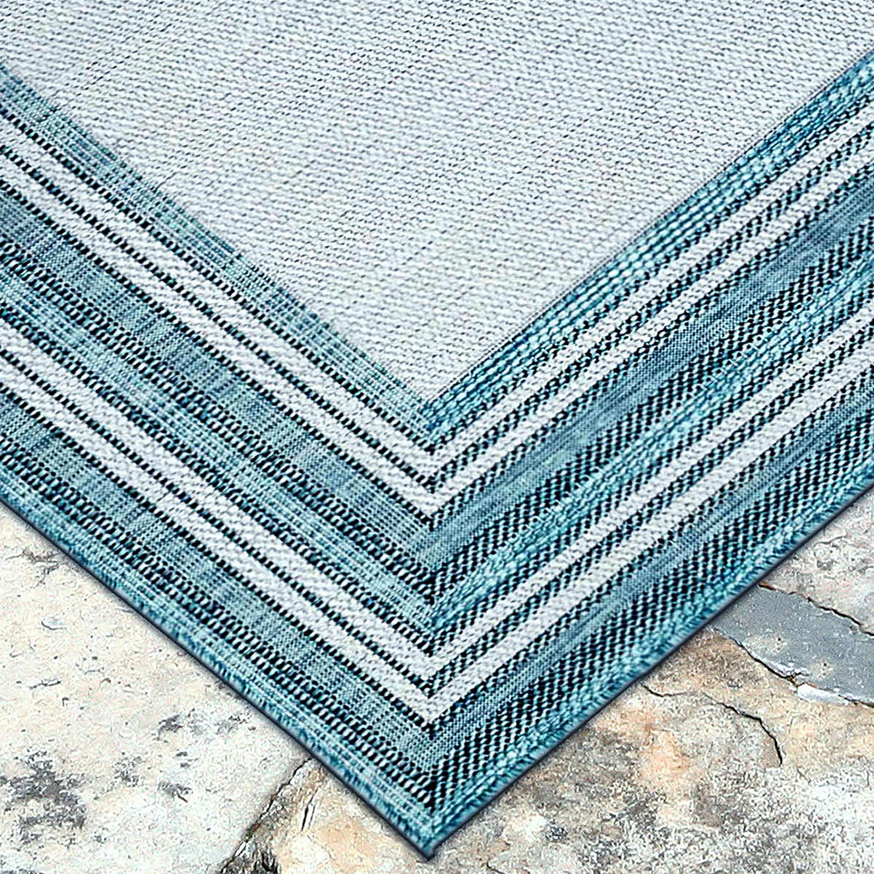 Indoor/Outdoor Textured Polypropylene Border Runner, 23" x 7'6" - Image 6
