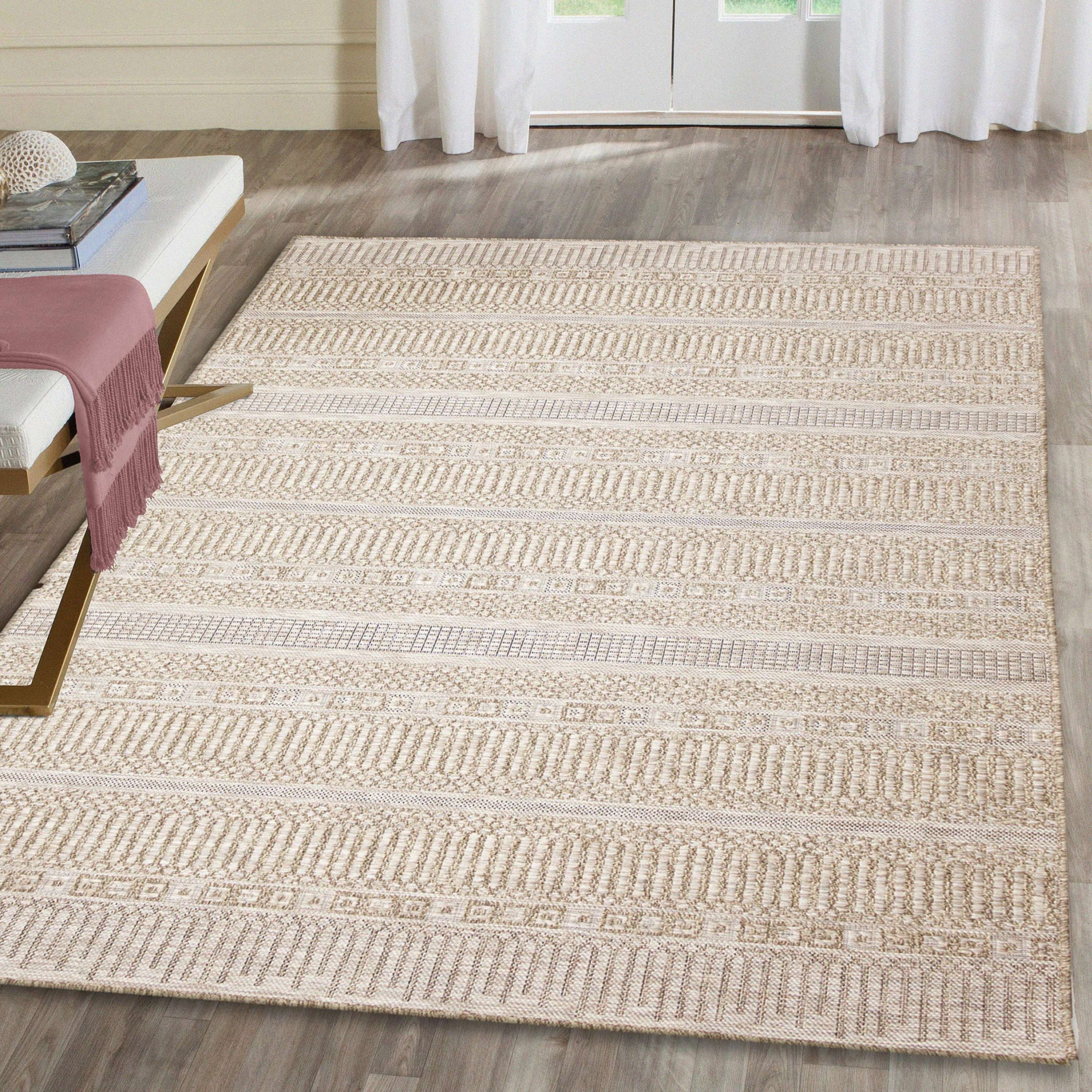 Indoor/Outdoor Beachcomber Striped Rug, 5'3" x 7'3" - Image 2