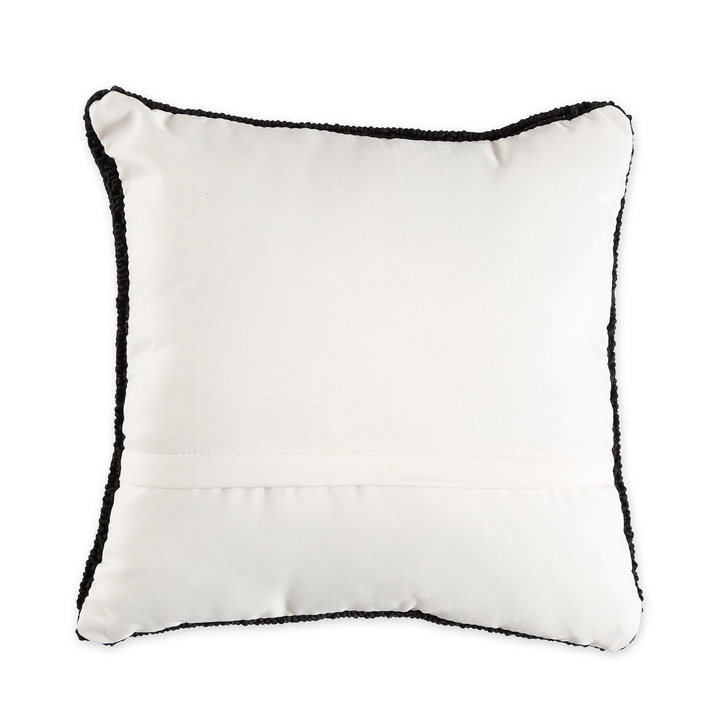 Indoor/Outdoor Hooked Polypropylene Poinsettia Throw Pillow - Image 3