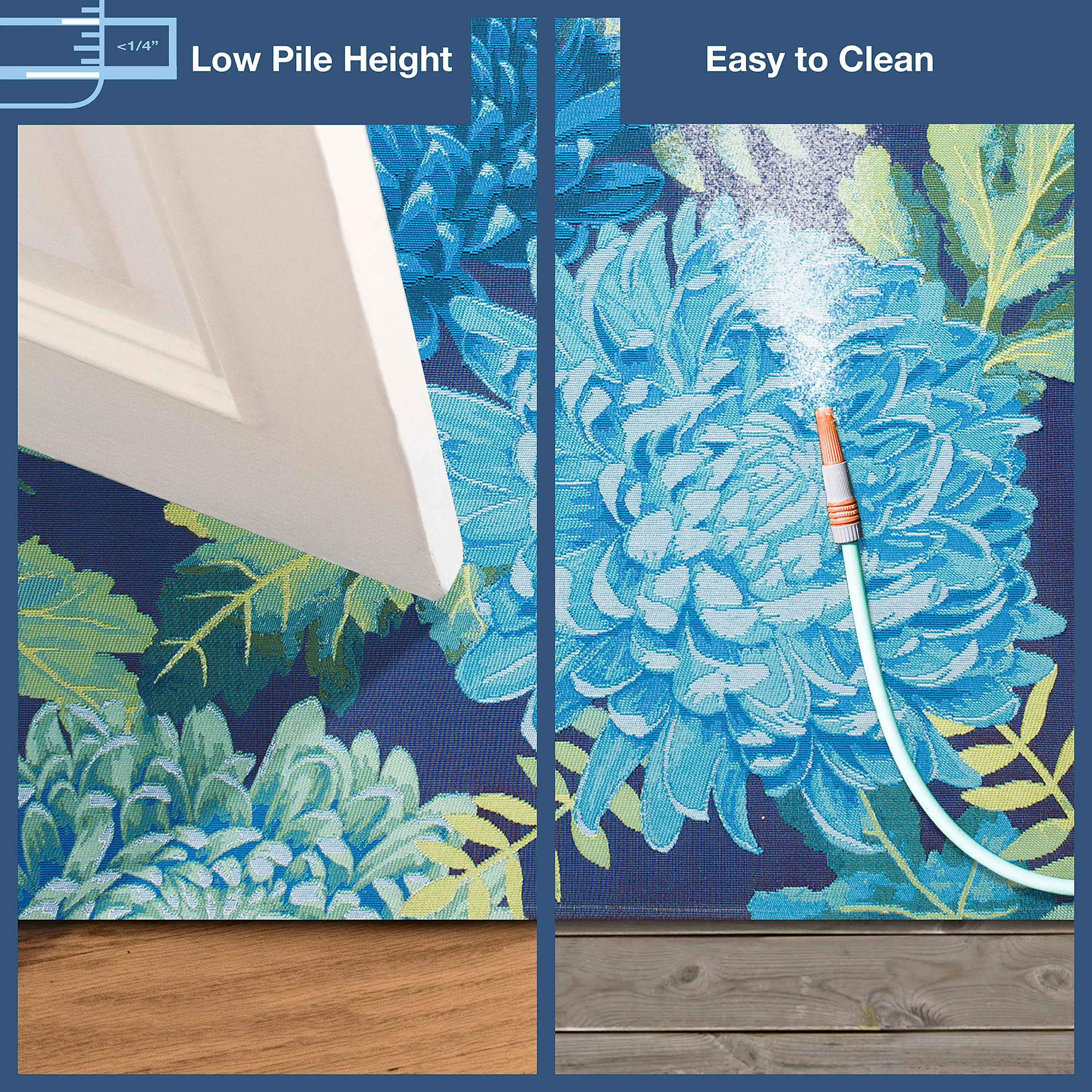 Indoor/Outdoor Chrysanthemum Polypropylene Rug, 7'10" x 9'10" - Image 5