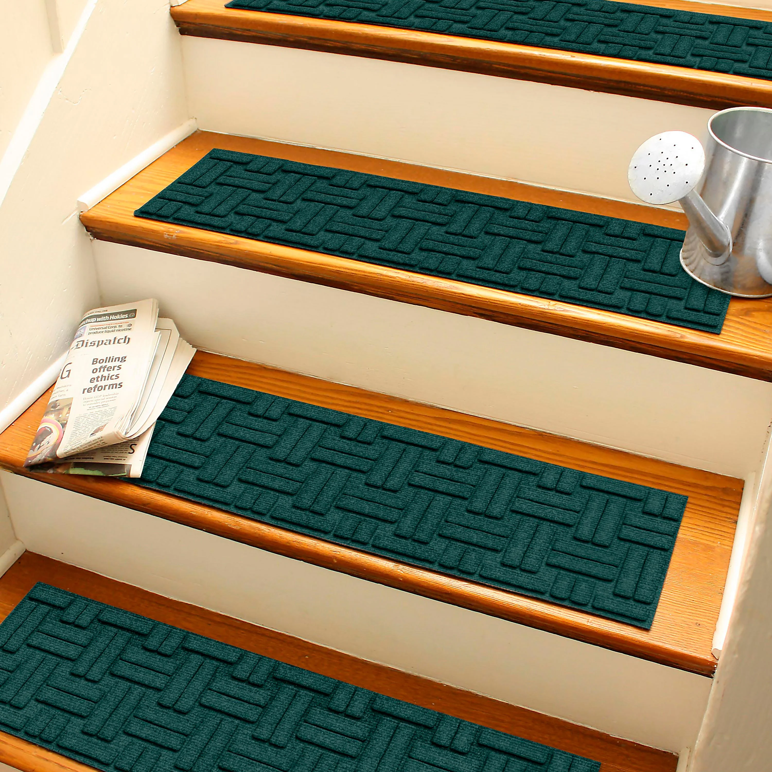 WaterHog® Basket Weave Stair Tread Mats, Set of 4 - Image 12