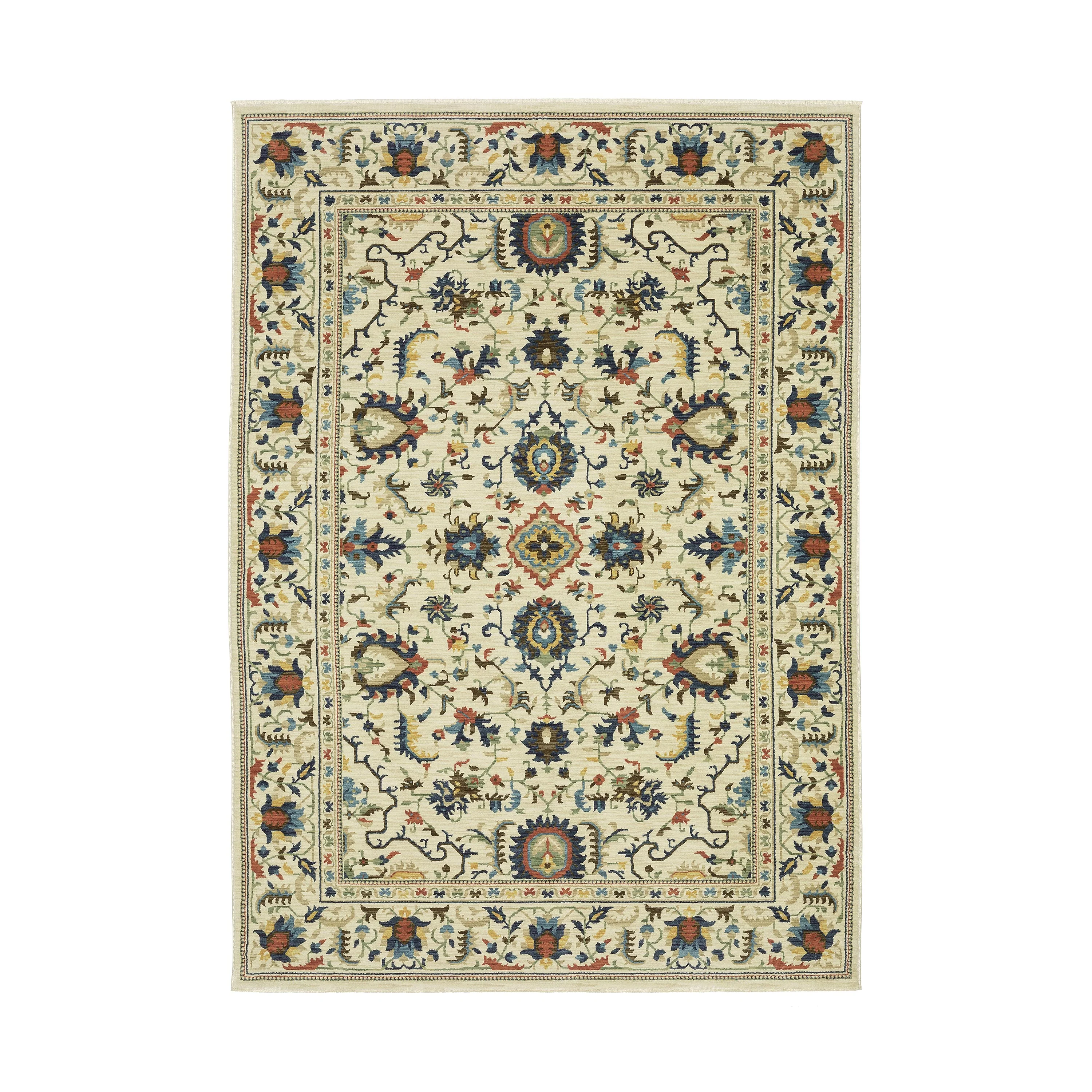 Indoor/Outdoor Clover Hill Border Polypropylene Rug, 7'10" x 10'10" - Image 2