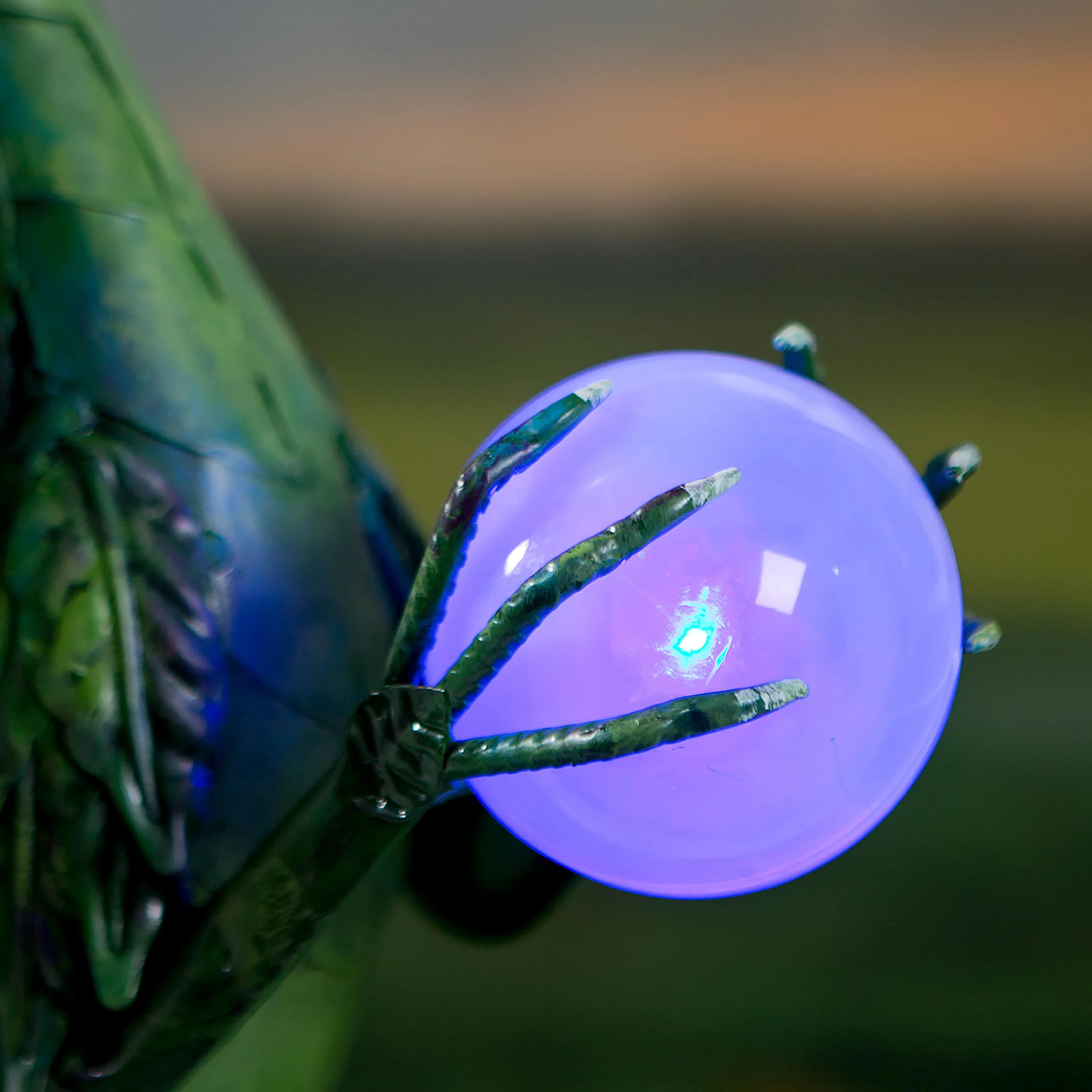 Green Metal Dragon Statue Holding Solar-Powered Pearl - Image 4