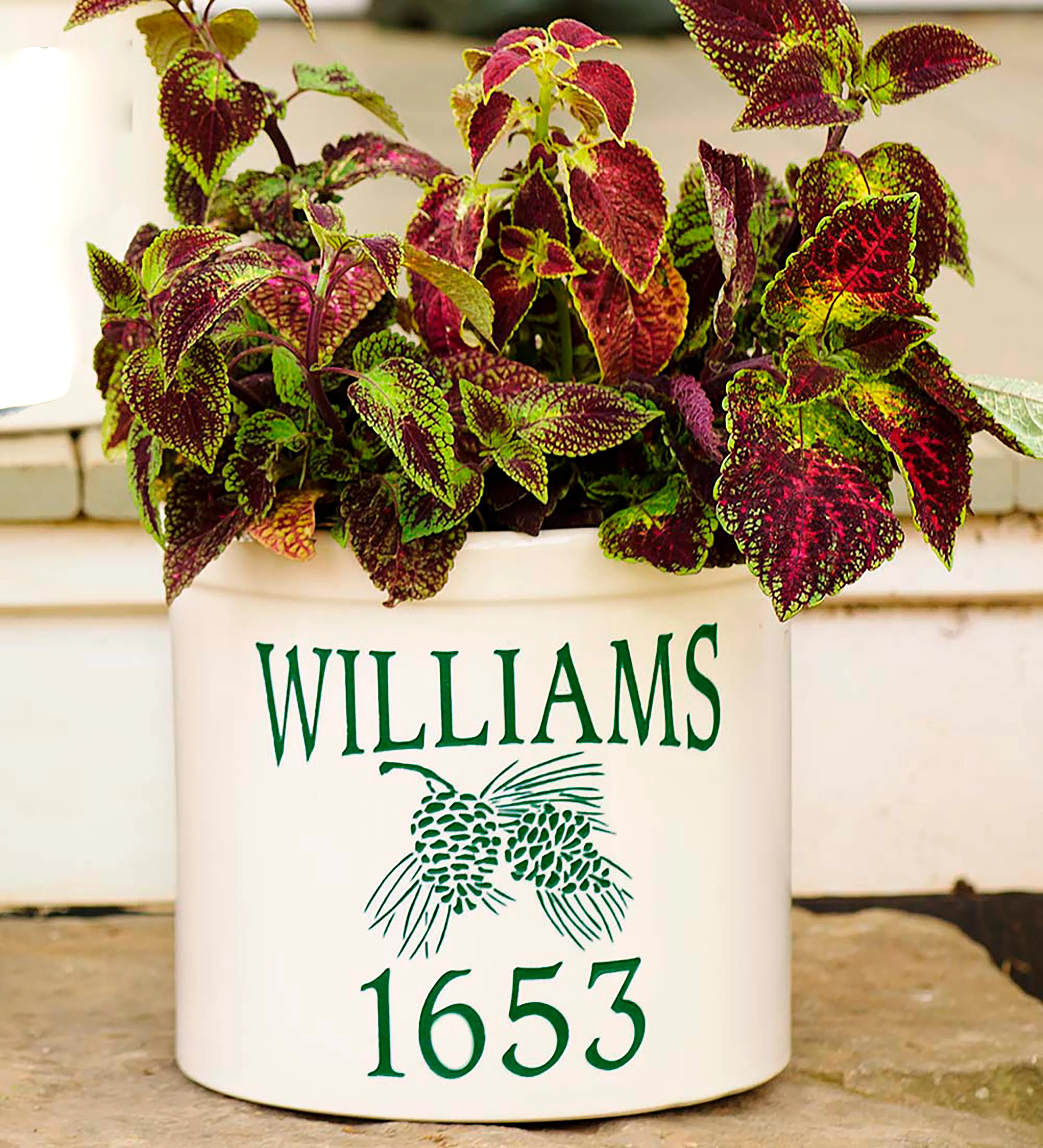 Personalized Pine Cone Crock - Image 2