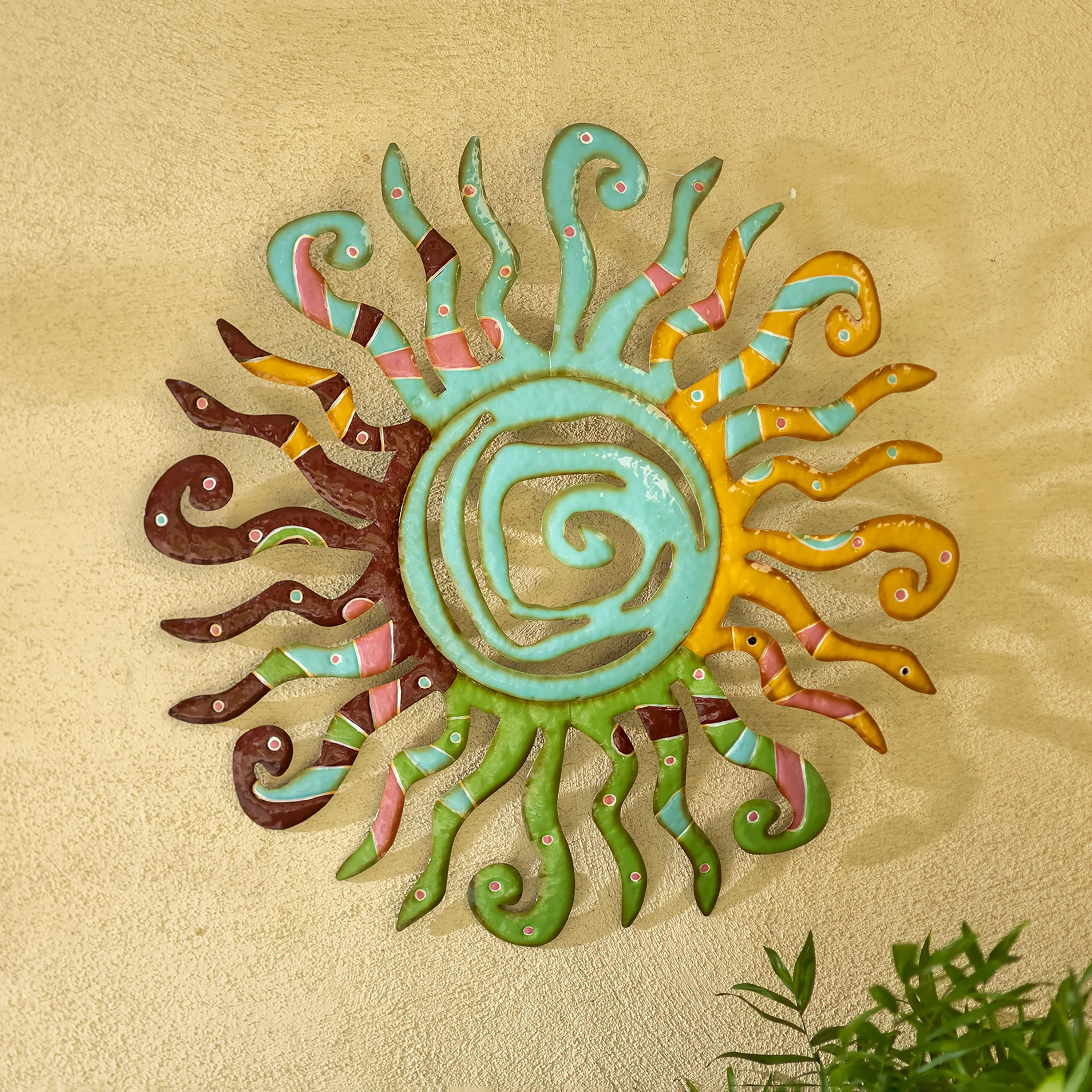 Talavera Inspired Sun Themed Wall Art