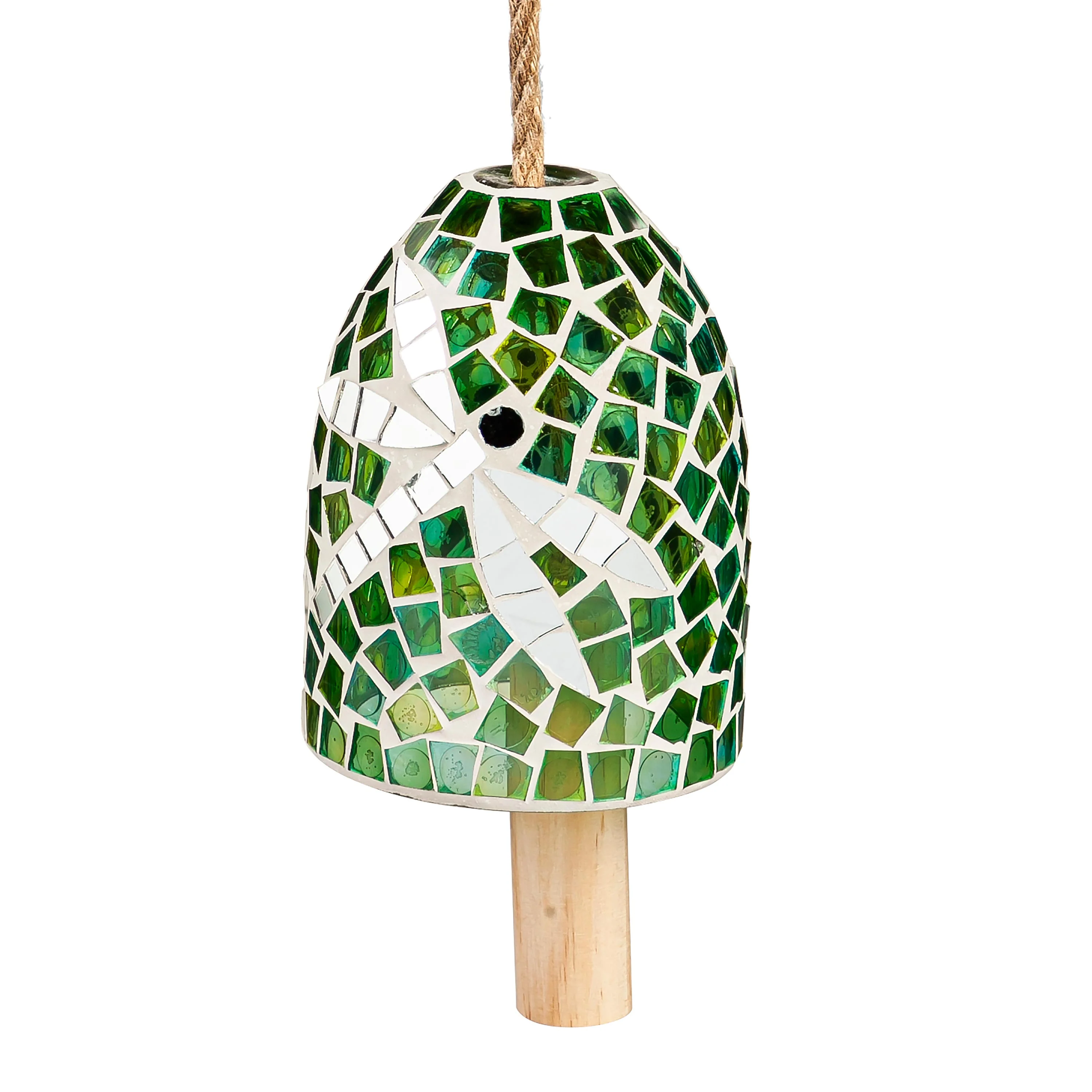 Green Dragonfly Mosaic Bell Chime - Image 2