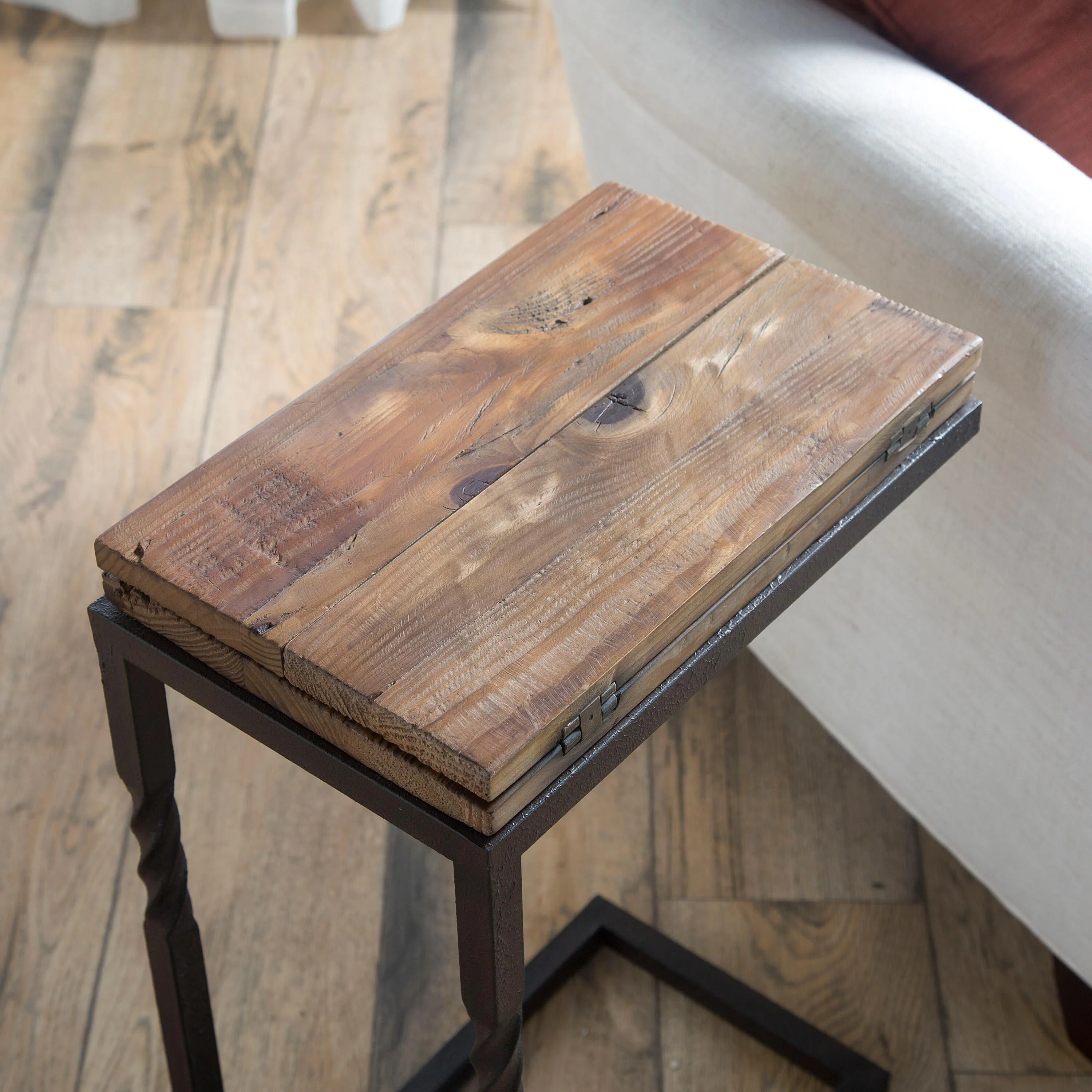 Deep Creek Rustic Pull-Up Table with Fold-Out Leaves - Image 4