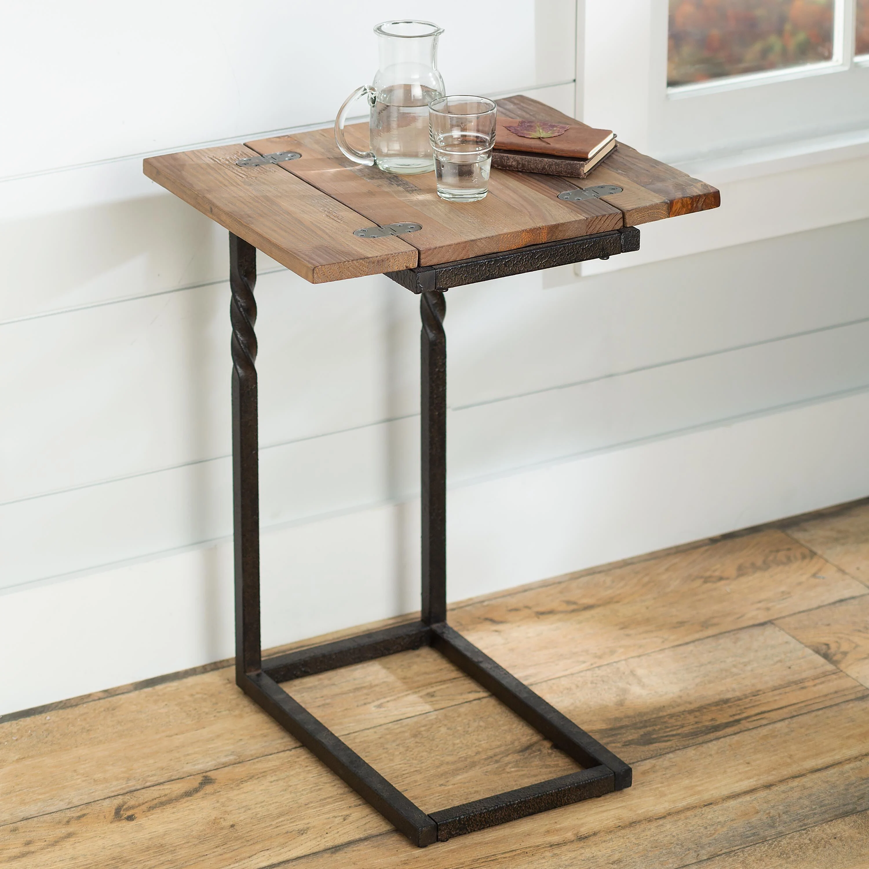 Deep Creek Rustic Pull-Up Table with Fold-Out Leaves - Image 7