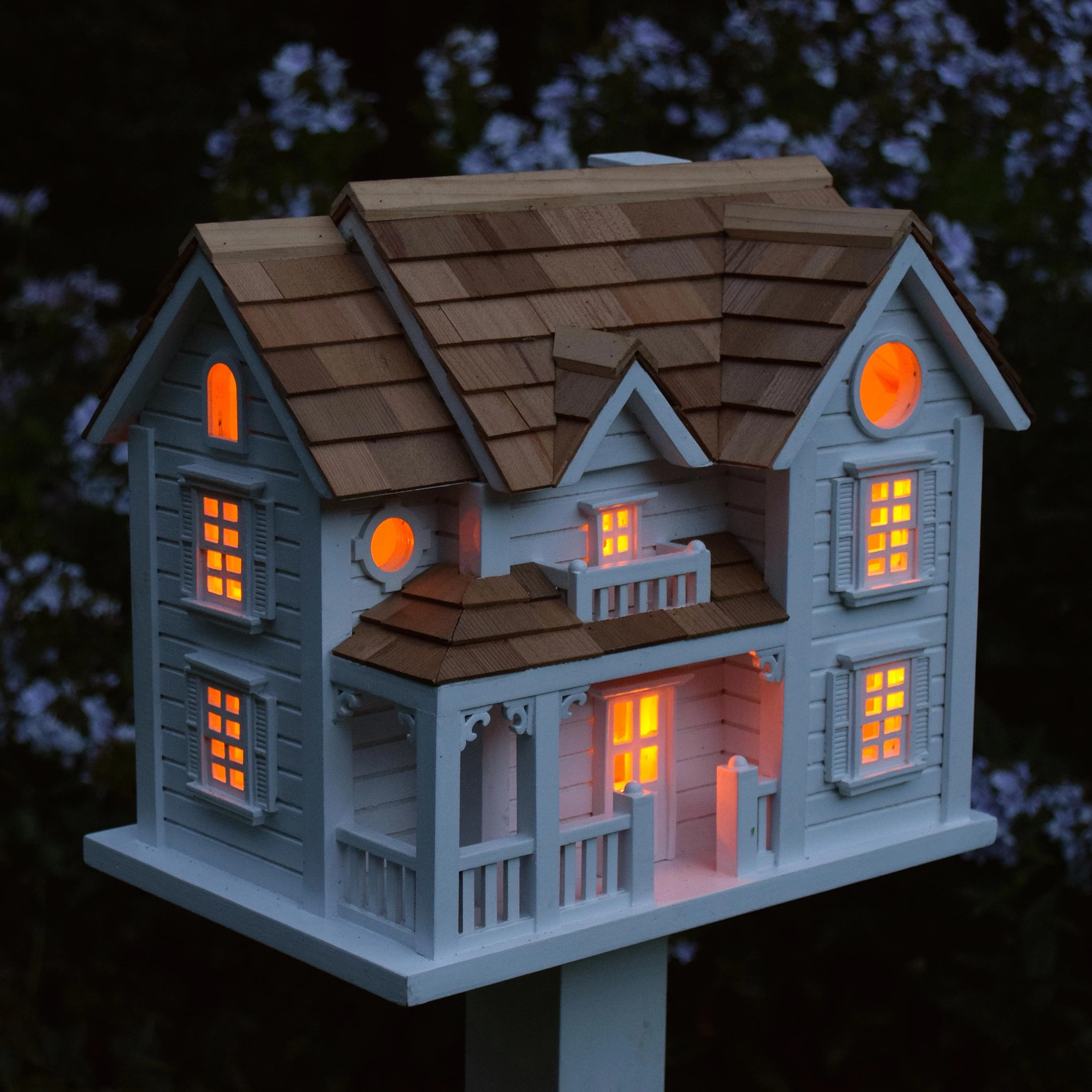Kingsgate Cottage Lighted Birdhouse - White - Image 2