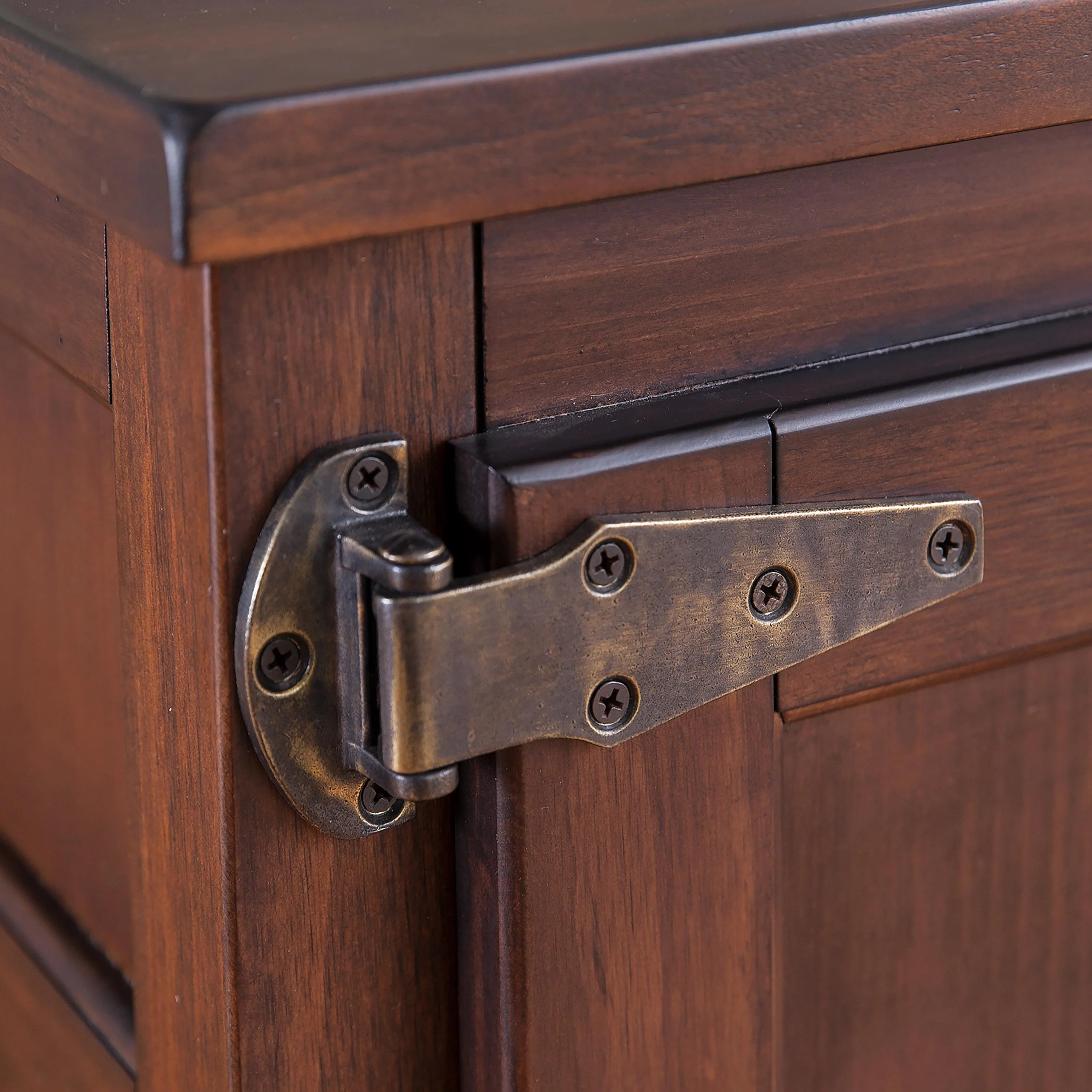 Portland Ice Box Wood Coffee Table/Bench with Replica Hardware - Image 6