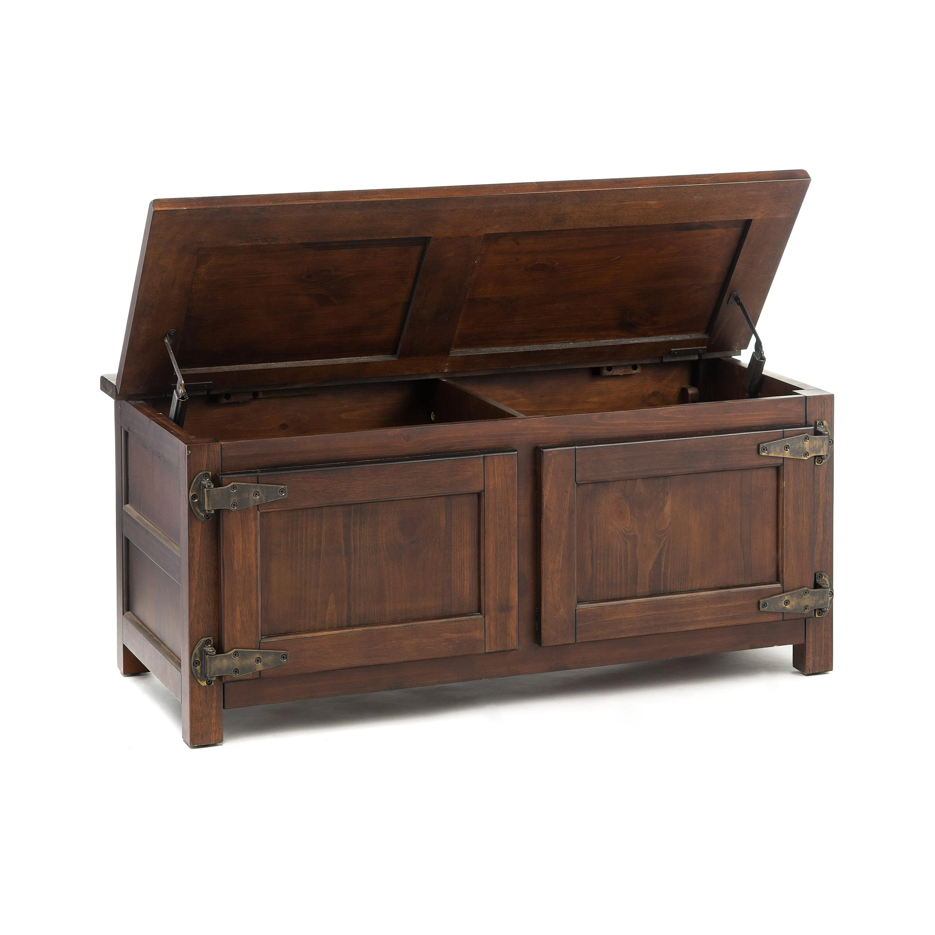 Portland Ice Box Wood Coffee Table/Bench with Replica Hardware - Image 8