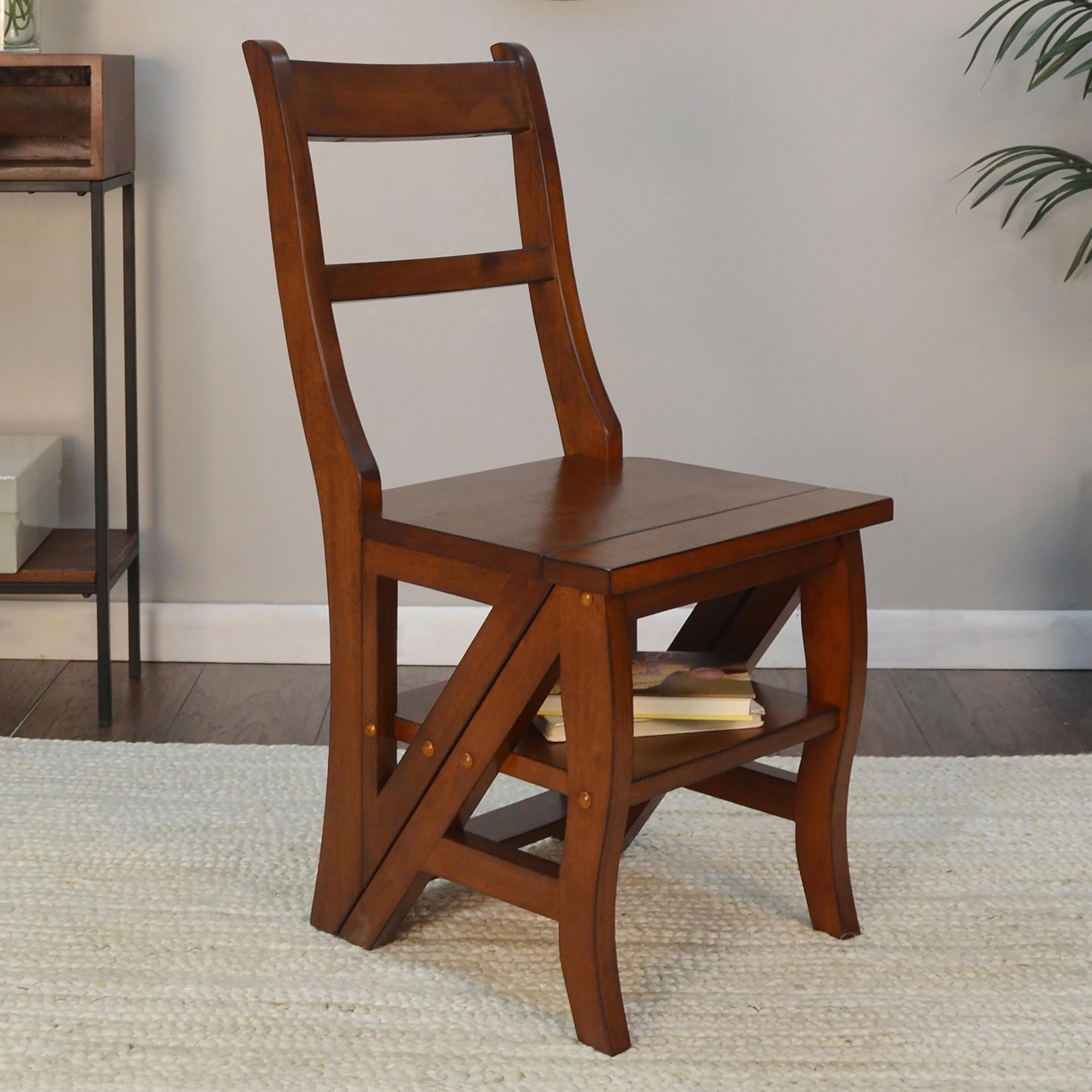 Reproduction Parawood Ben Franklin Convertible Ladder Chair - Image 6