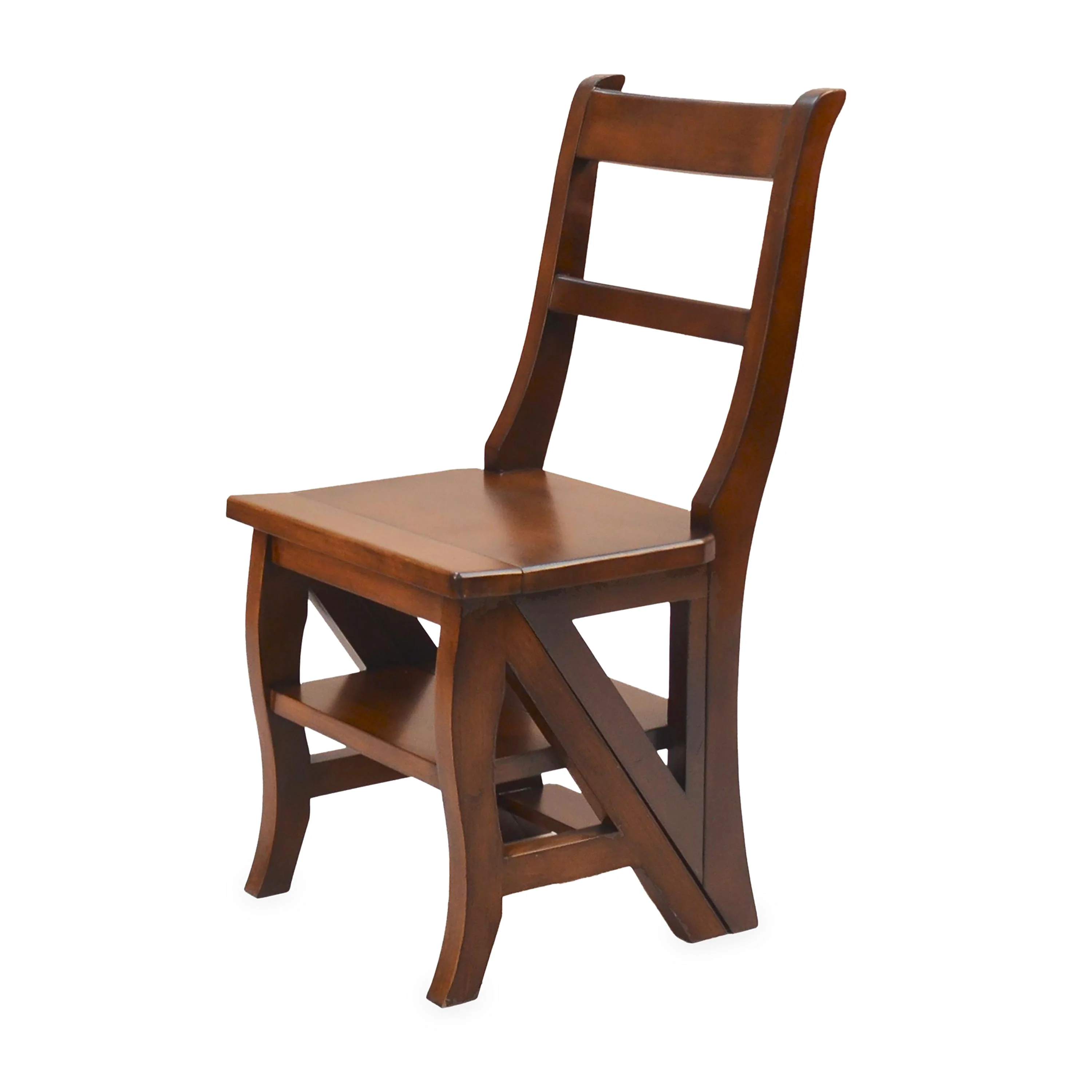 Reproduction Parawood Ben Franklin Convertible Ladder Chair - Image 8