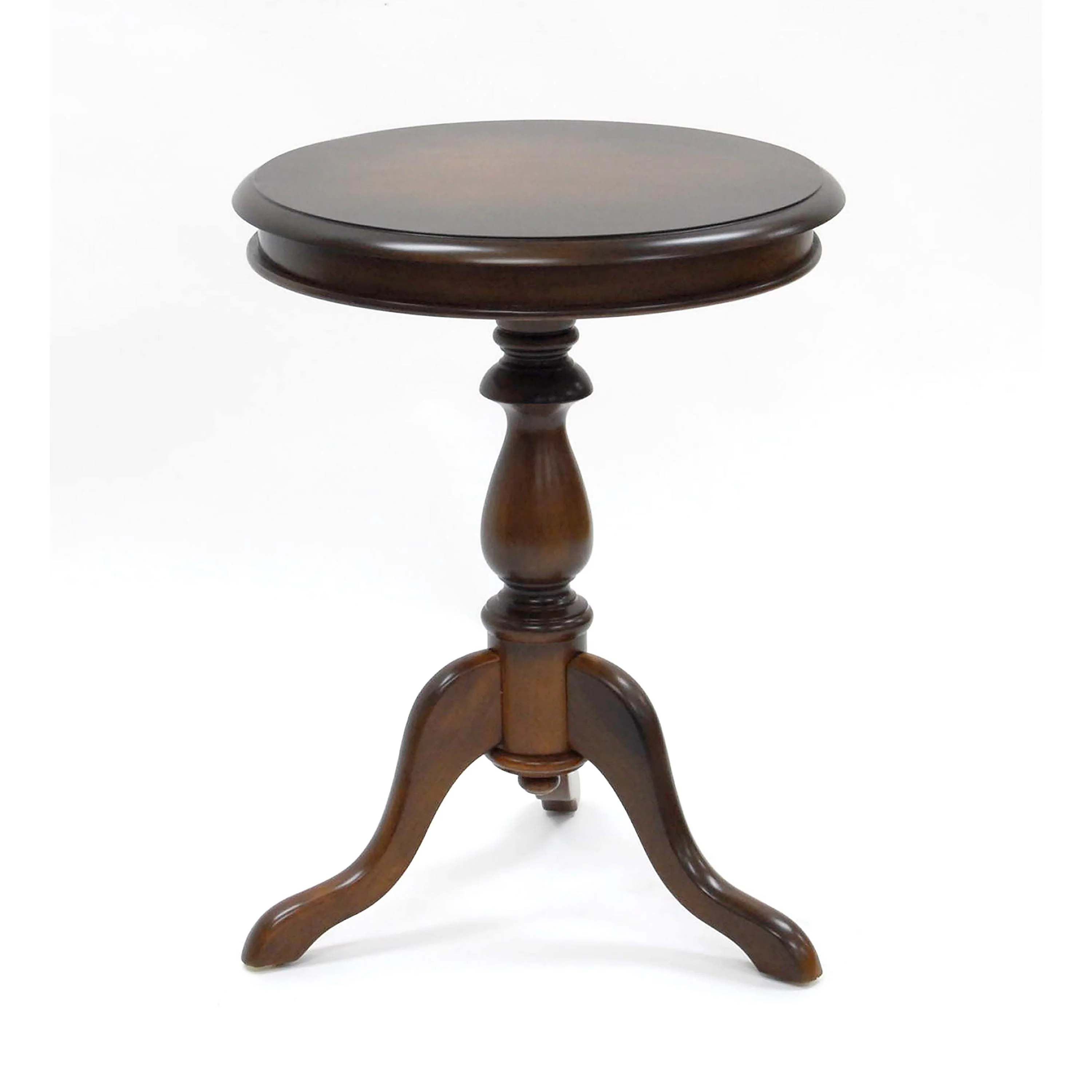 Pedestal-Based Wooden Accent Table - Image 6