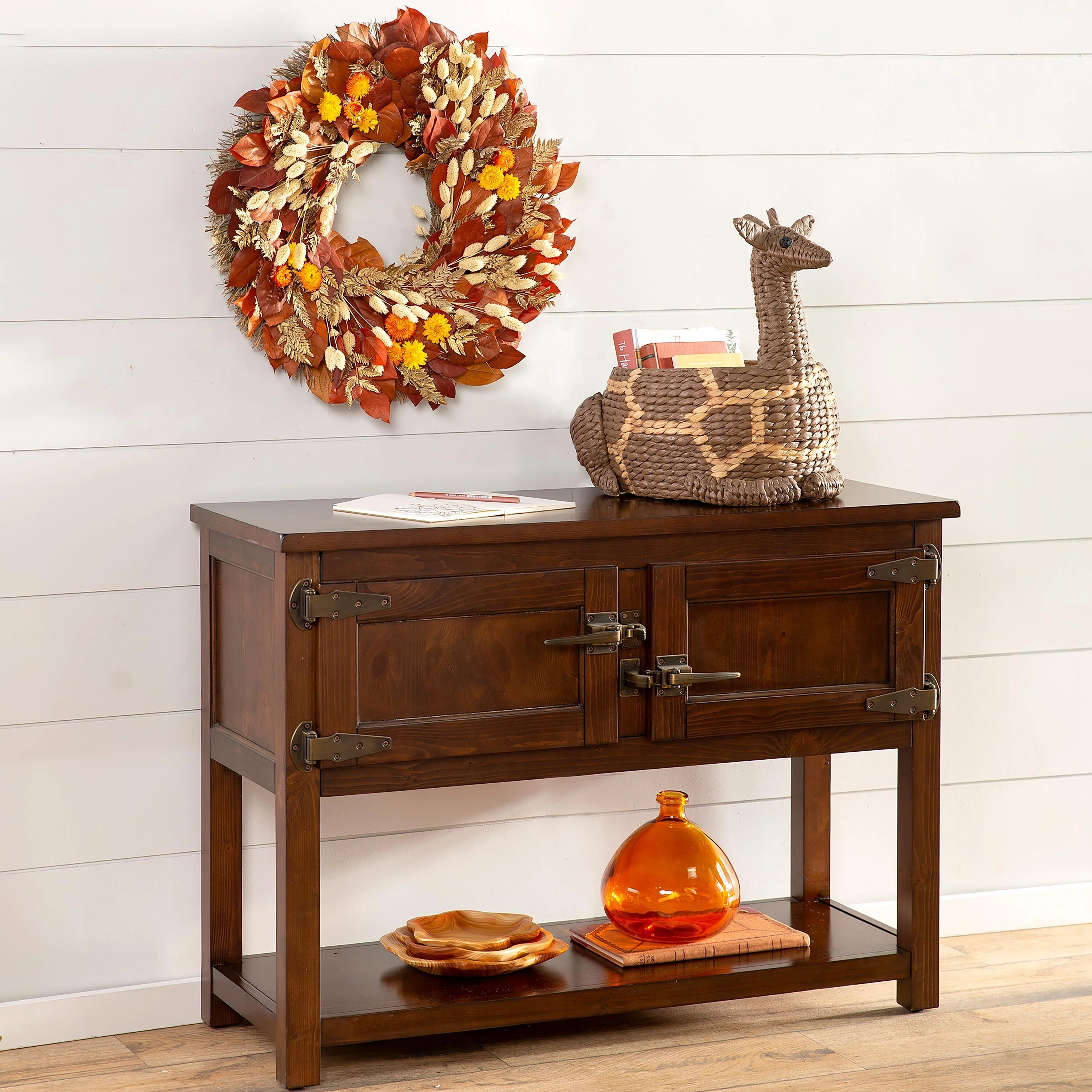 Portland Ice Box Storage Console Table with Replica Hardware - Image 4