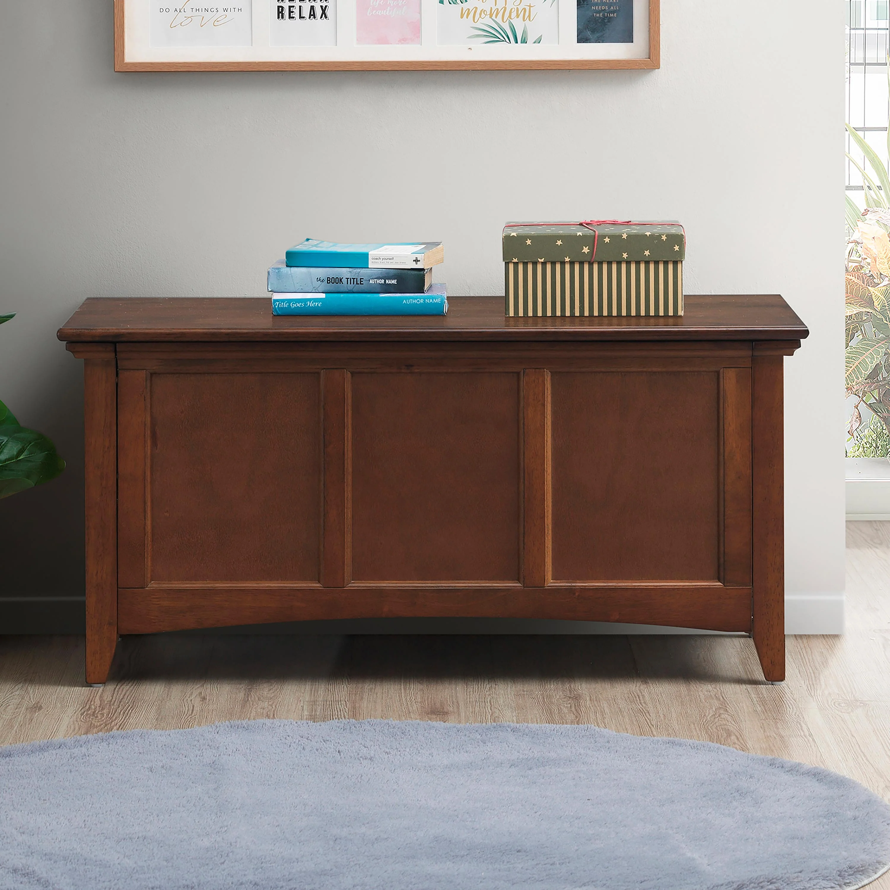 Hinged Paneled Storage Chest/Console - Image 3